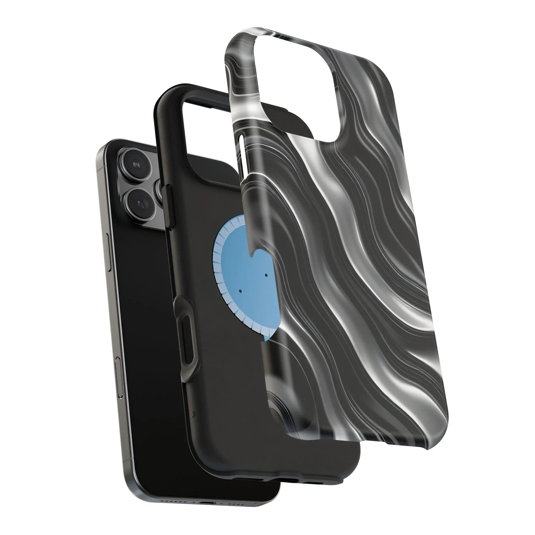 Wavy Illusion Marble Phone Case for iPhone 13-17 - KARARMDESIGN