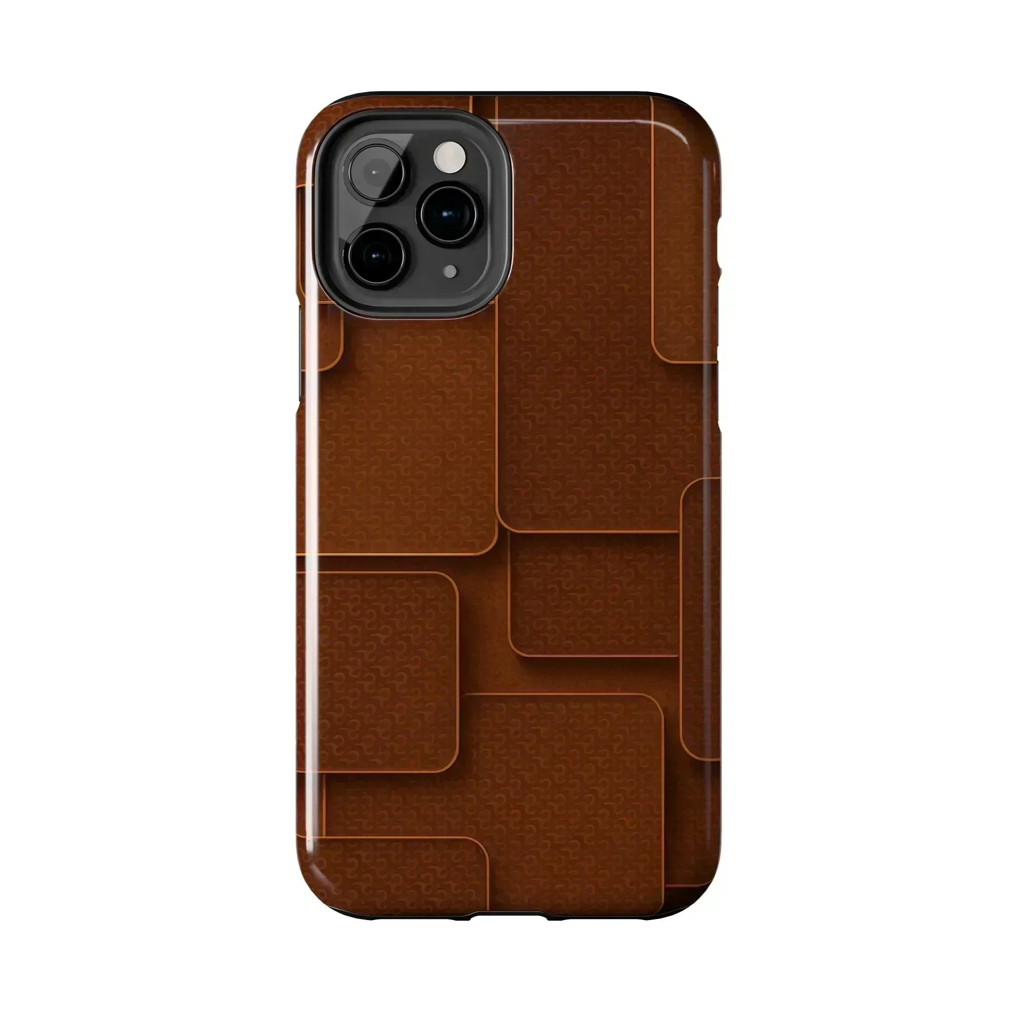 Textured Brown Phone Case for iPhone 7-16 and Samsung Galaxy S21-S24 - KARARMDESIGN