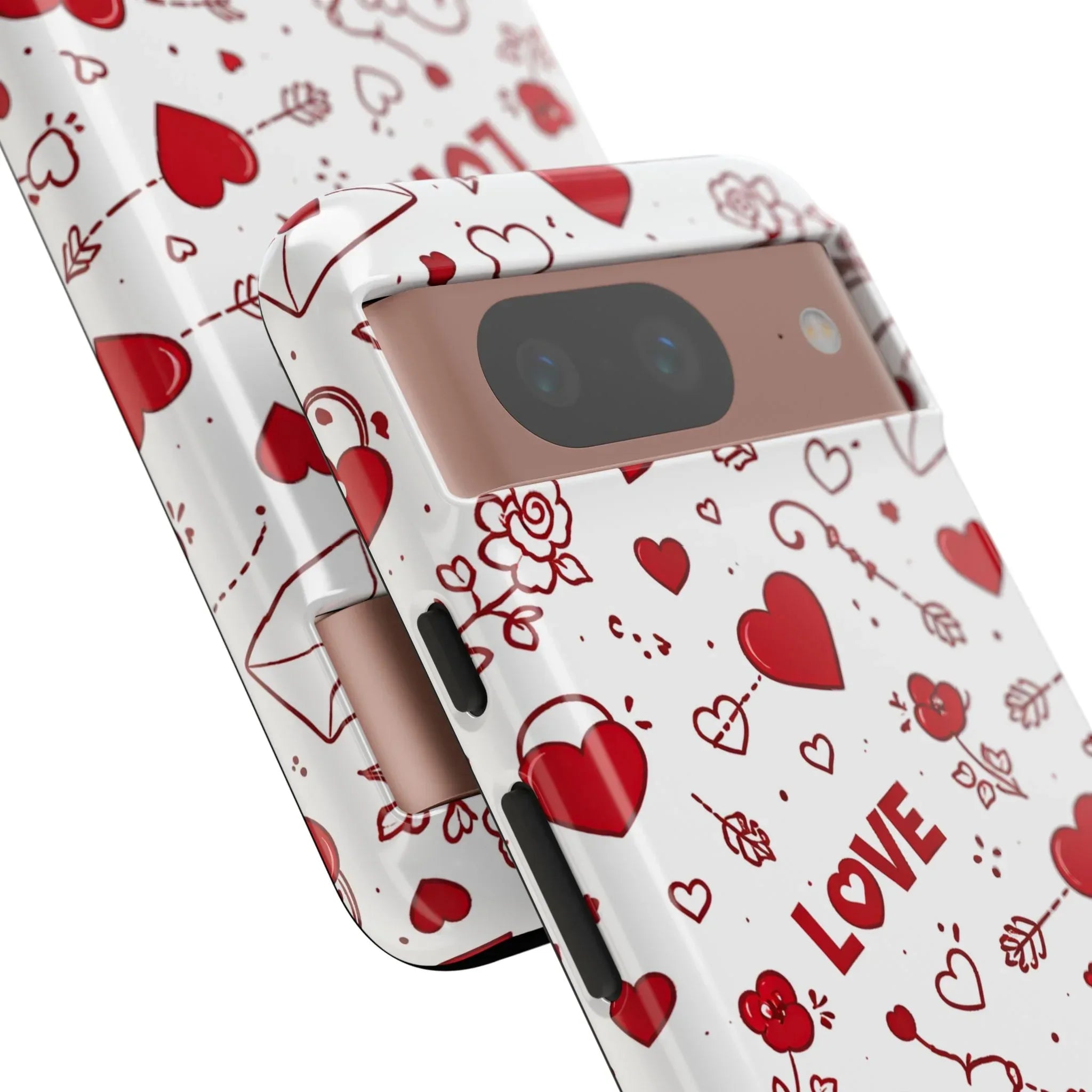 Love Doodles Valentine Phone Case for Google Pixel up to 9 - KARARMDESIGN