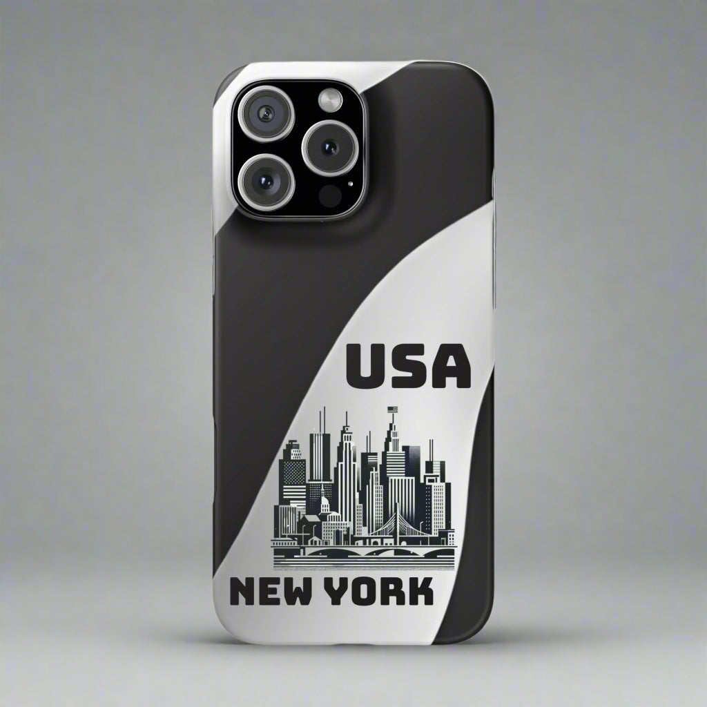 Monochrome New York City Skyline Phone Case for iPhone, Galaxy & Pixel - KarArmDesign