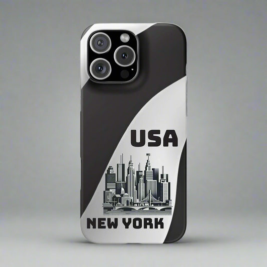 Monochrome New York City Skyline Phone Case for iPhone, Galaxy & Pixel - KarArmDesign