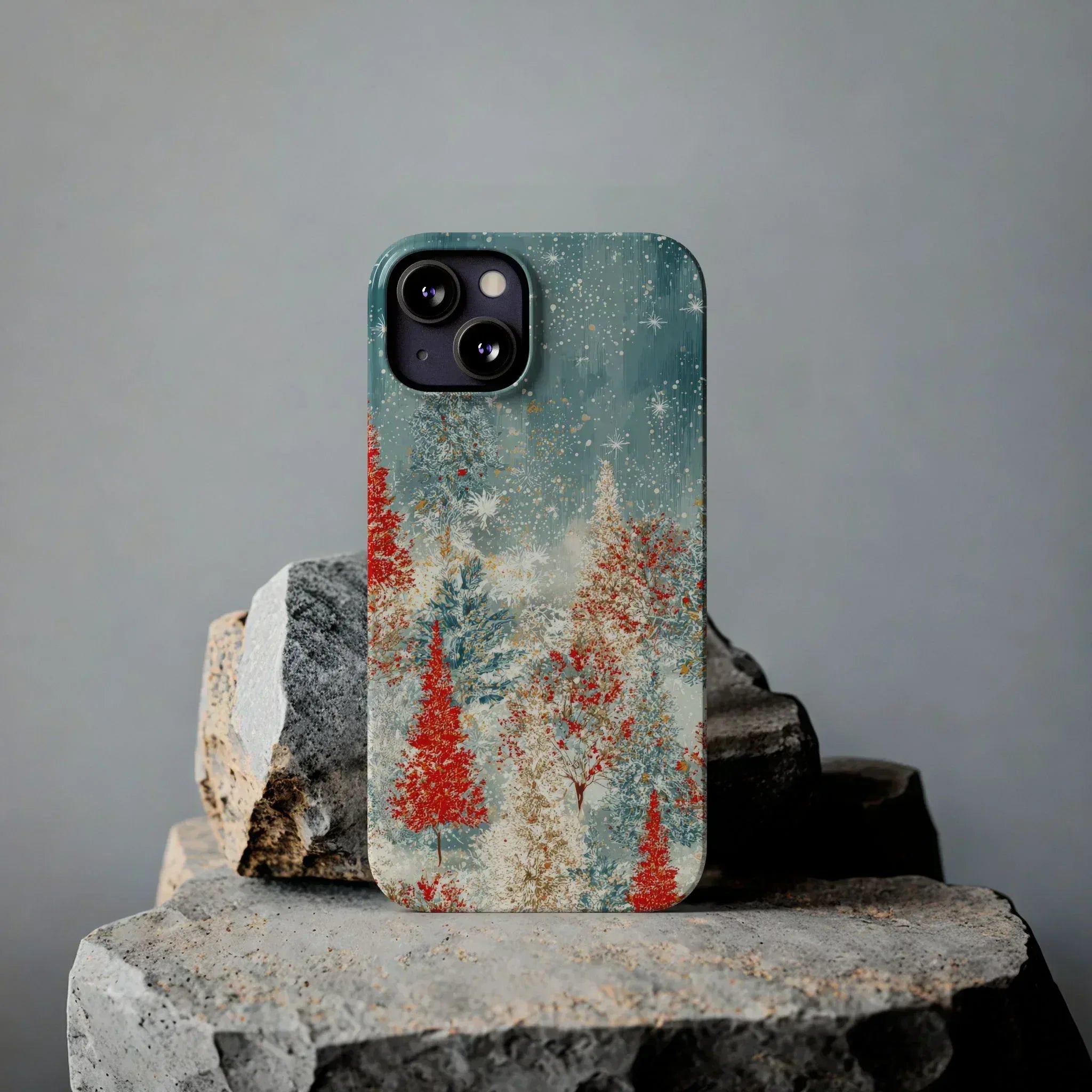 Snowy Forest Phone Case for iPhone 11-17 - KARARMDESIGN