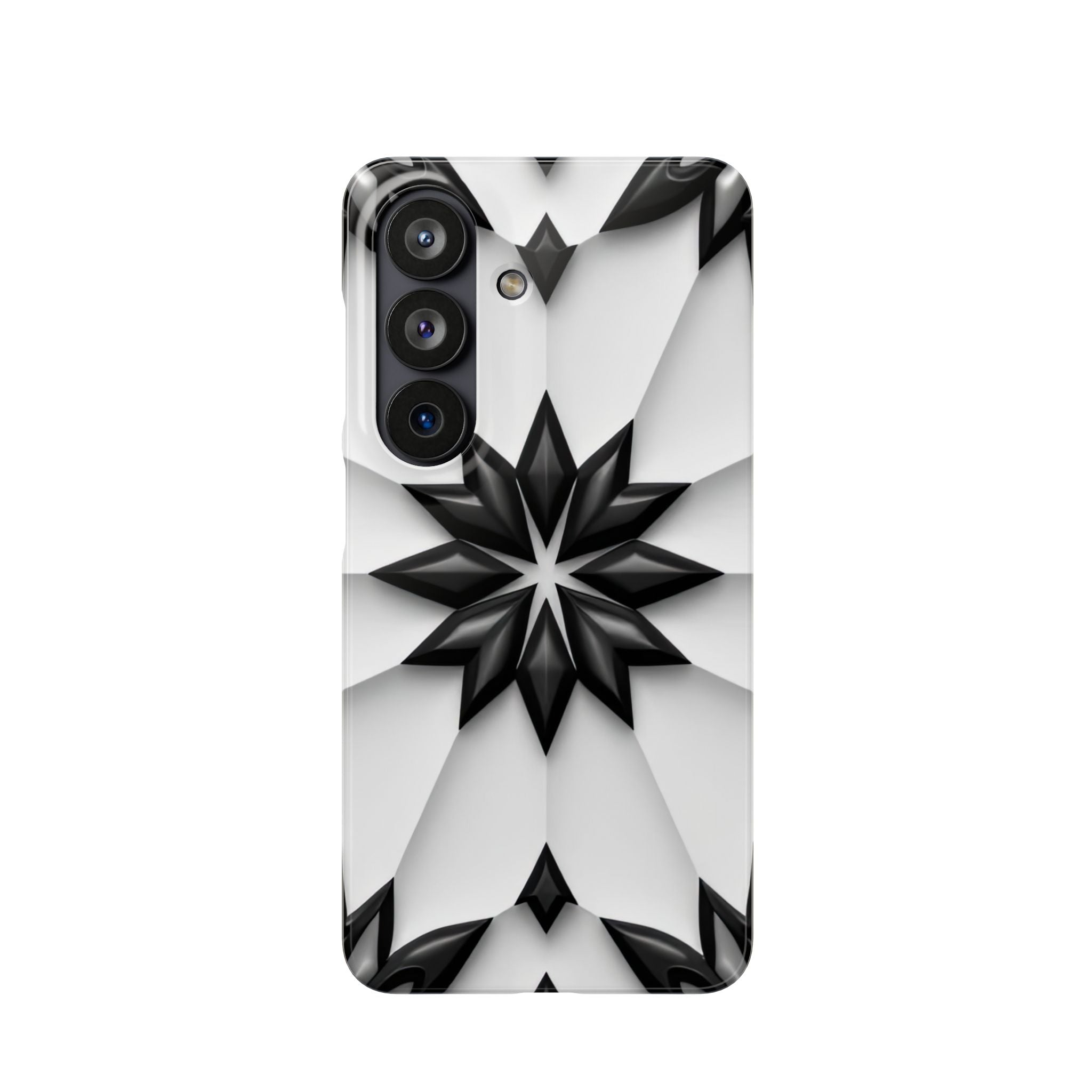 Black & White Geometric Snap Case for iPhone & Samsung Galaxy