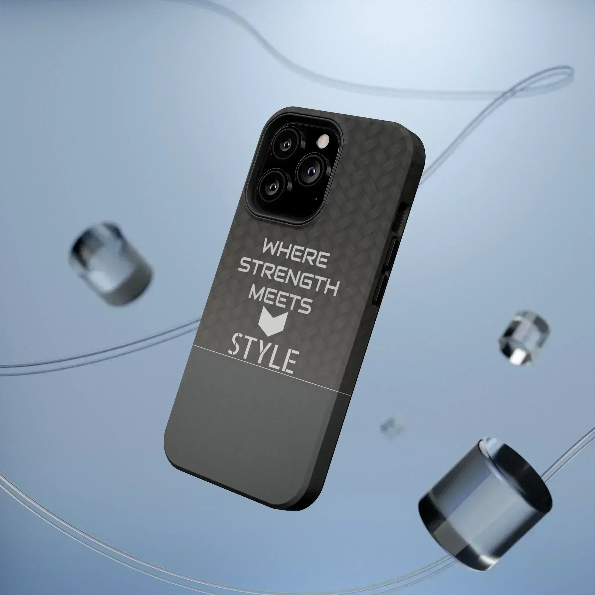 Gray Carbon Phone Case for iPhone 12-16 and Galaxy S21-S22 - KARARMDESIGN