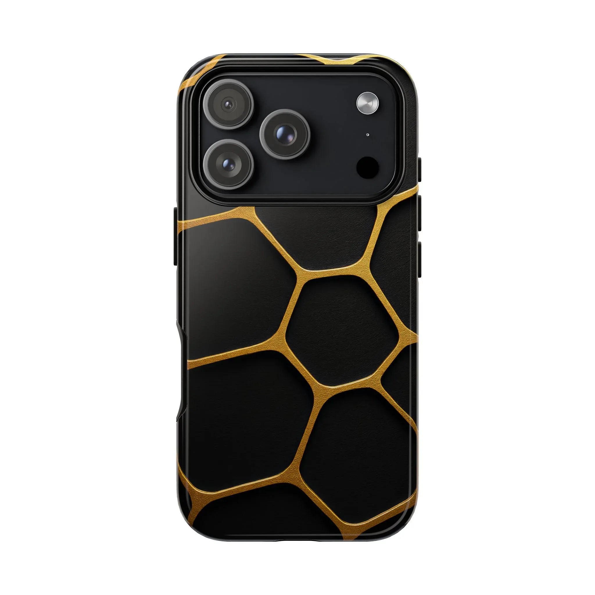 Golden Cellscape Phone Case for iPhone 8-17 and Galaxy S20-S25 - KARARMDESIGN