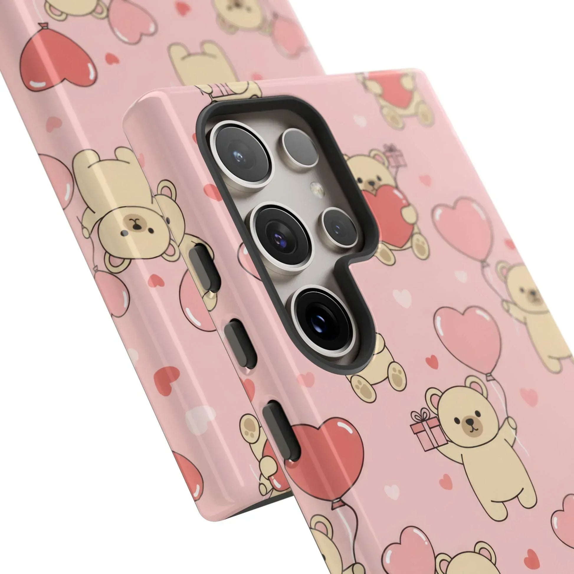 Teddy's Valentine Parade Phone Case for iPhone 11-17 and Galaxy S21-S25 - KARARMDESIGN