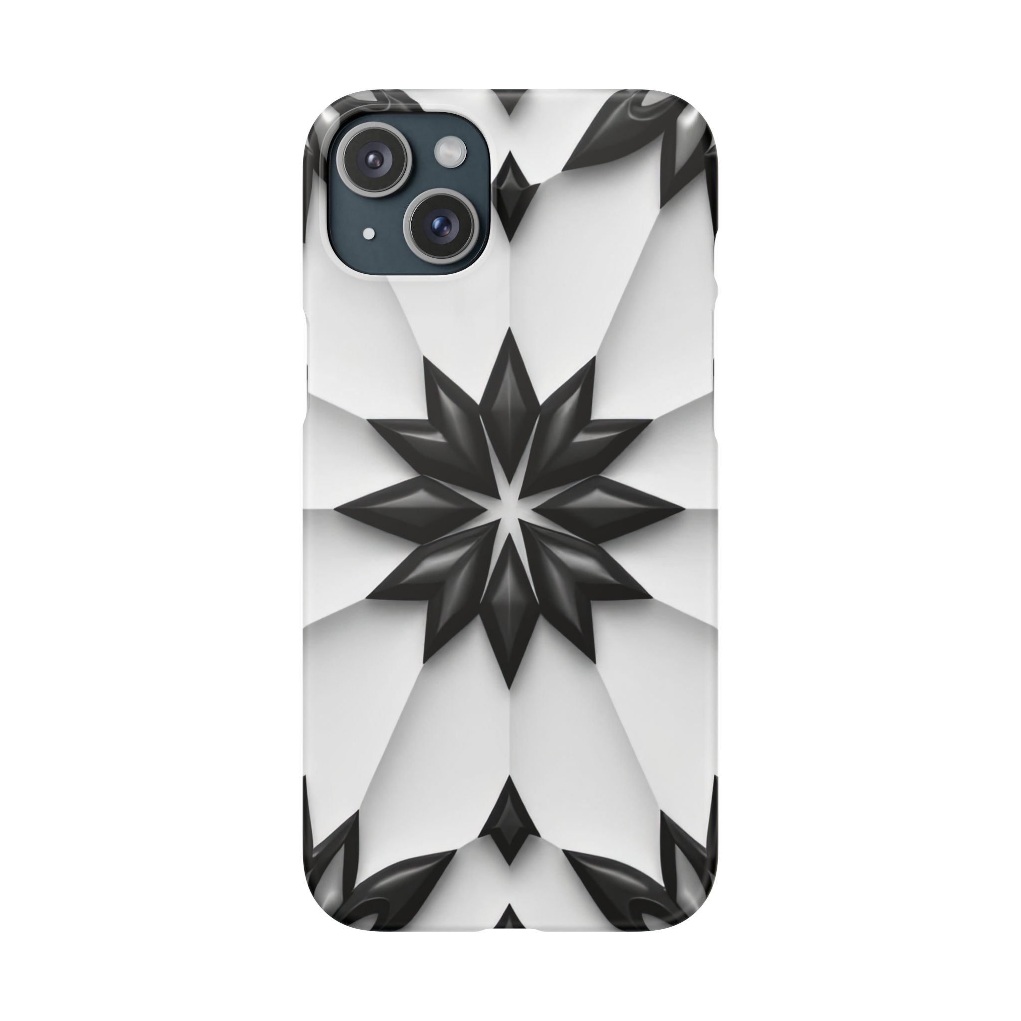 Black & White Geometric Snap Case for iPhone & Samsung Galaxy