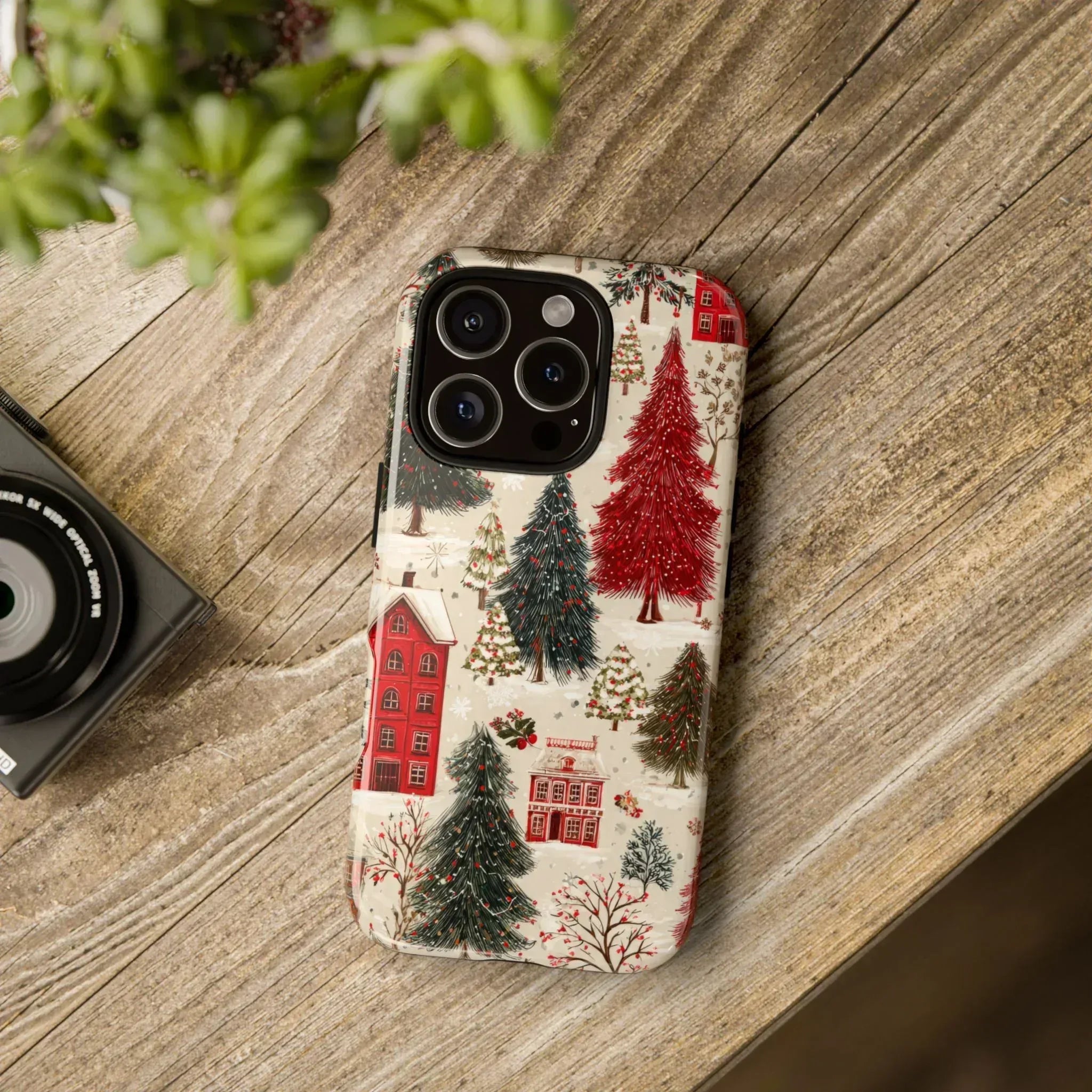 Cozy Winter Village Phone Case for iPhone 11-17 and Galaxy S10-S25 - KARARMDESIGN