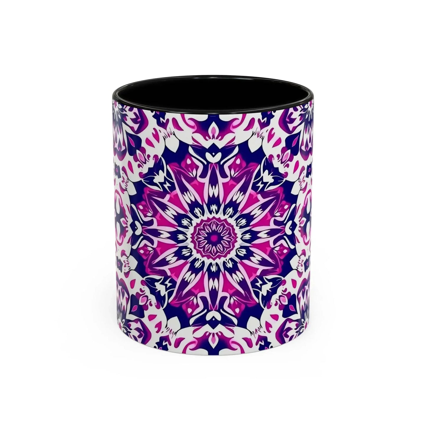 Vibrant Mandala Burst Ceramic Coffee Mug -11 & 15oz - KarArmDesign