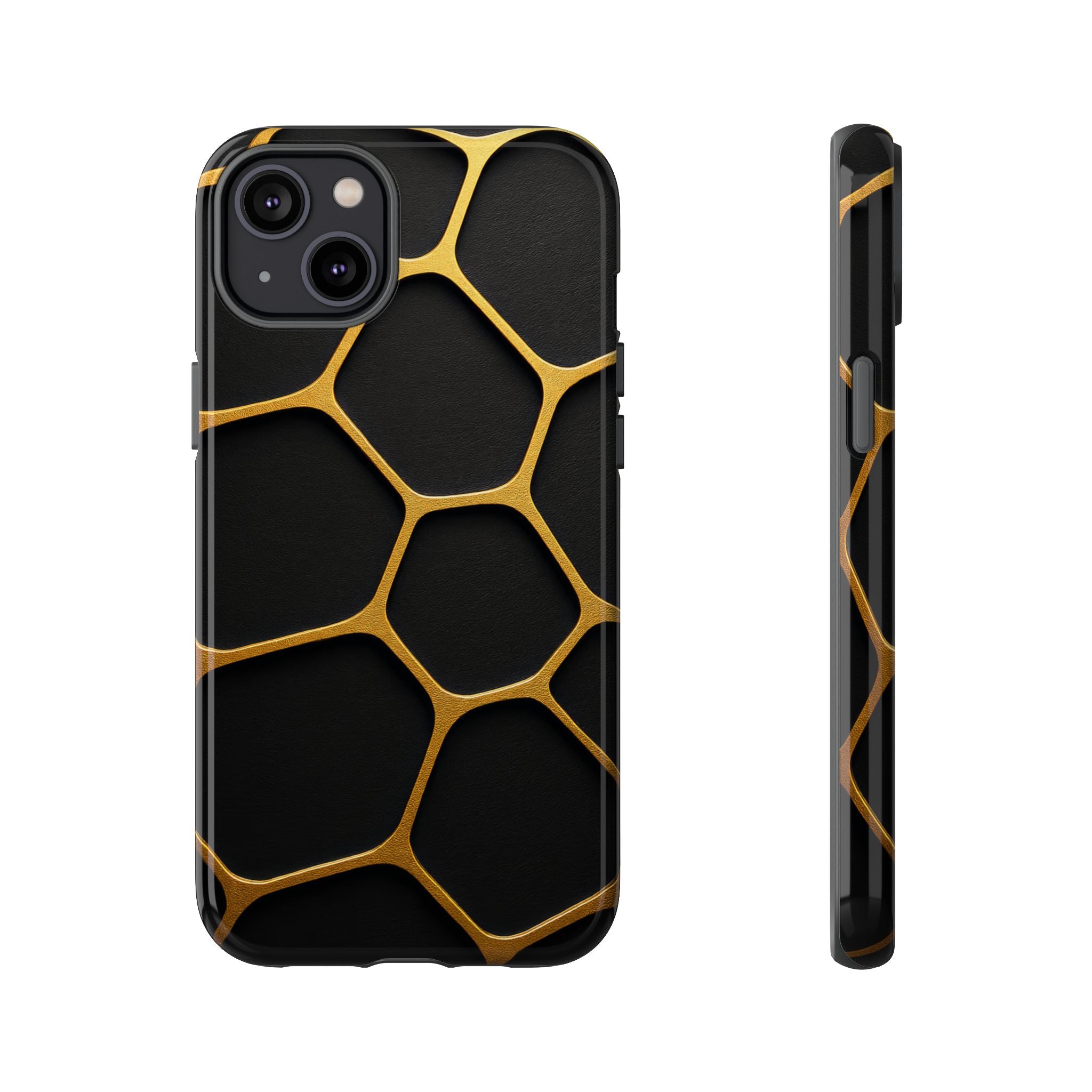 Golden Cellscape Tough Phone Case – Black & Gold