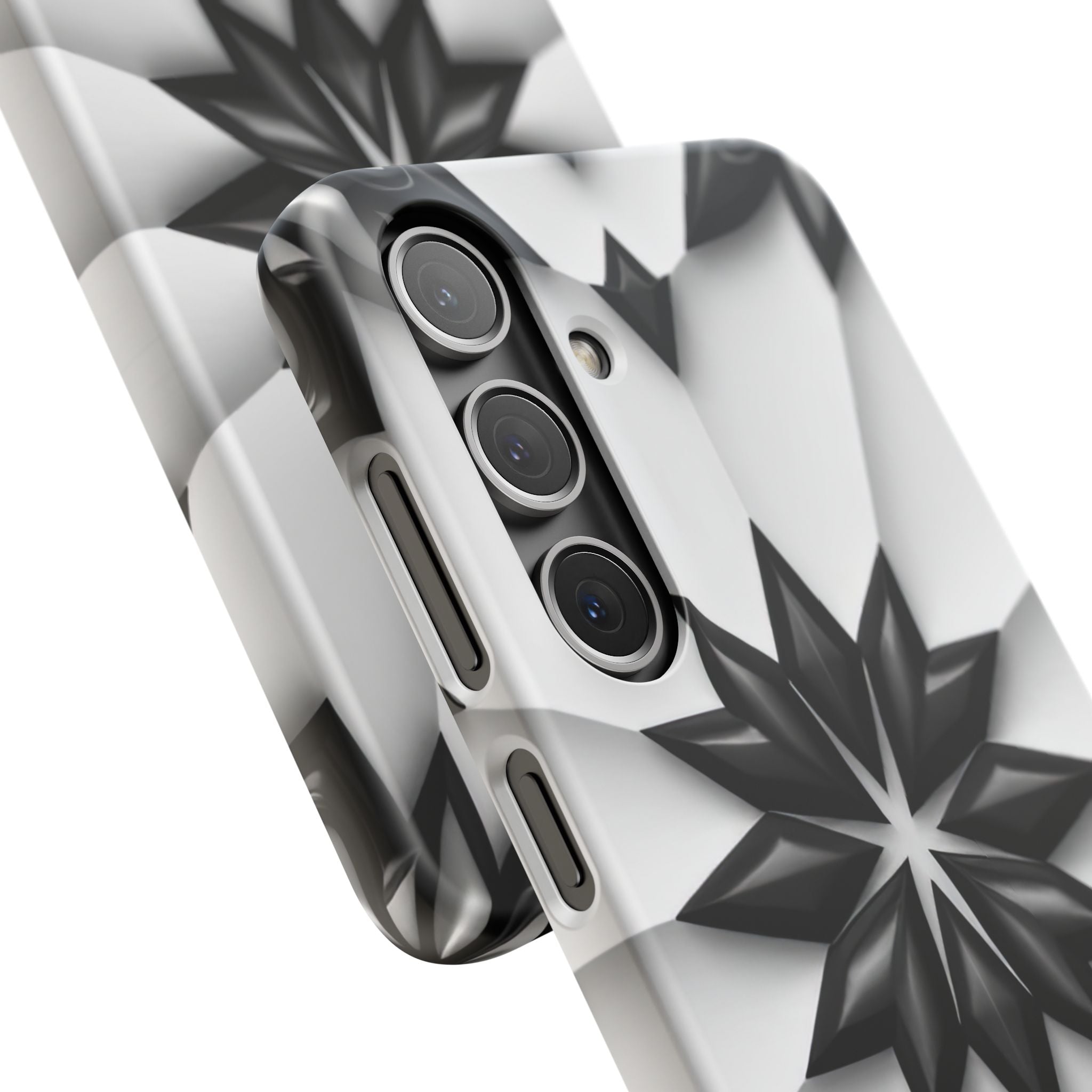 Black & White Geometric Snap Case for iPhone & Samsung Galaxy