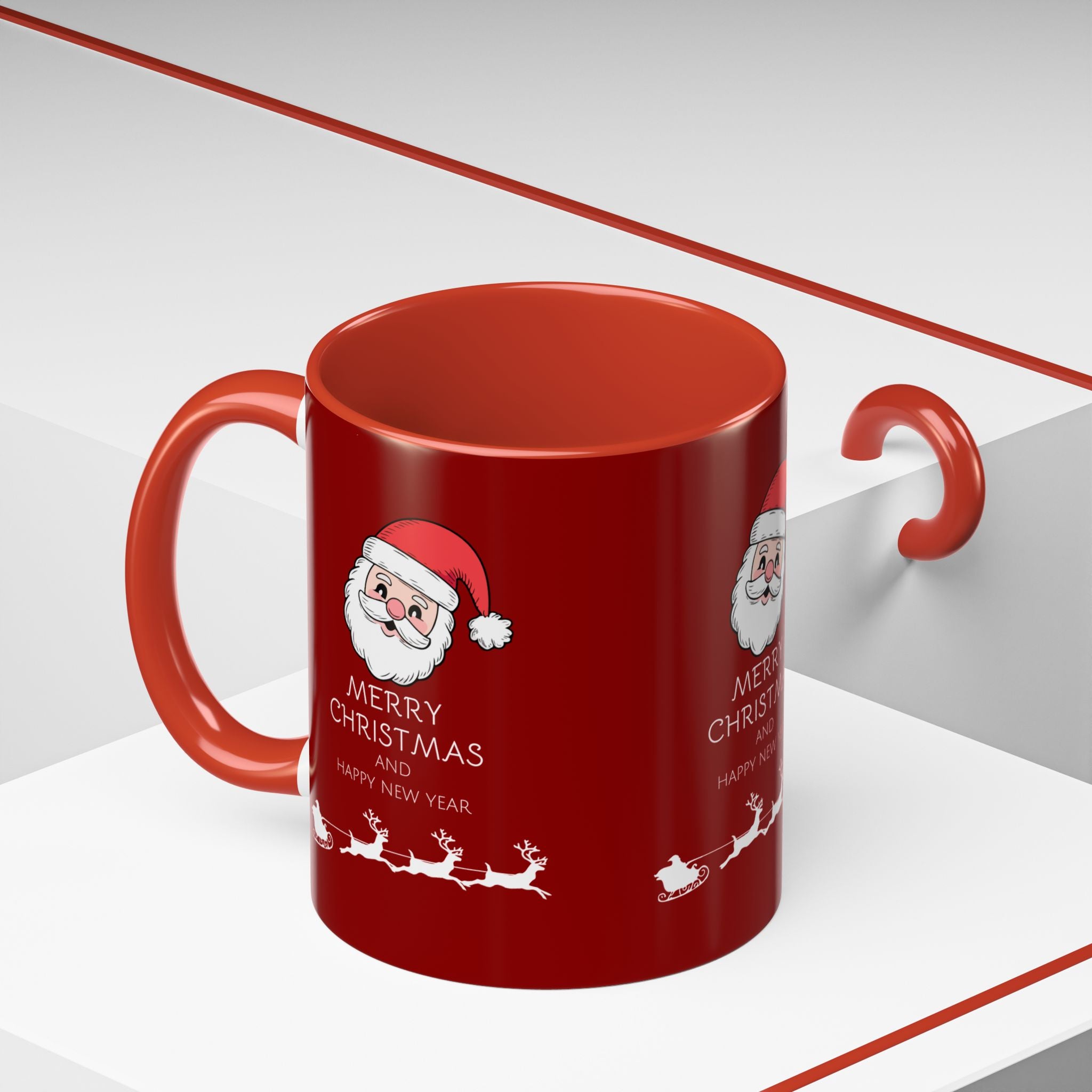 Season’s Smile – Christmas and New Year Accent Coffee Mug (11, 15oz)
