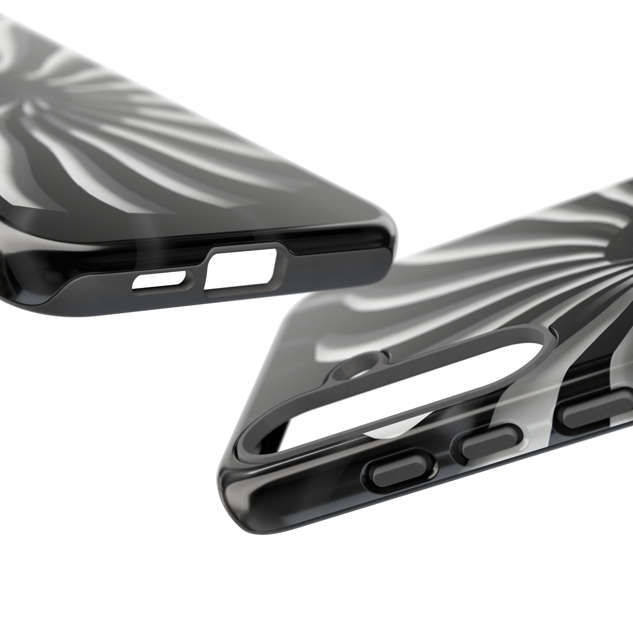 Hypnotic Black and White Spiral Phone Case – Optical Illusion Design for iPhone & Galaxy