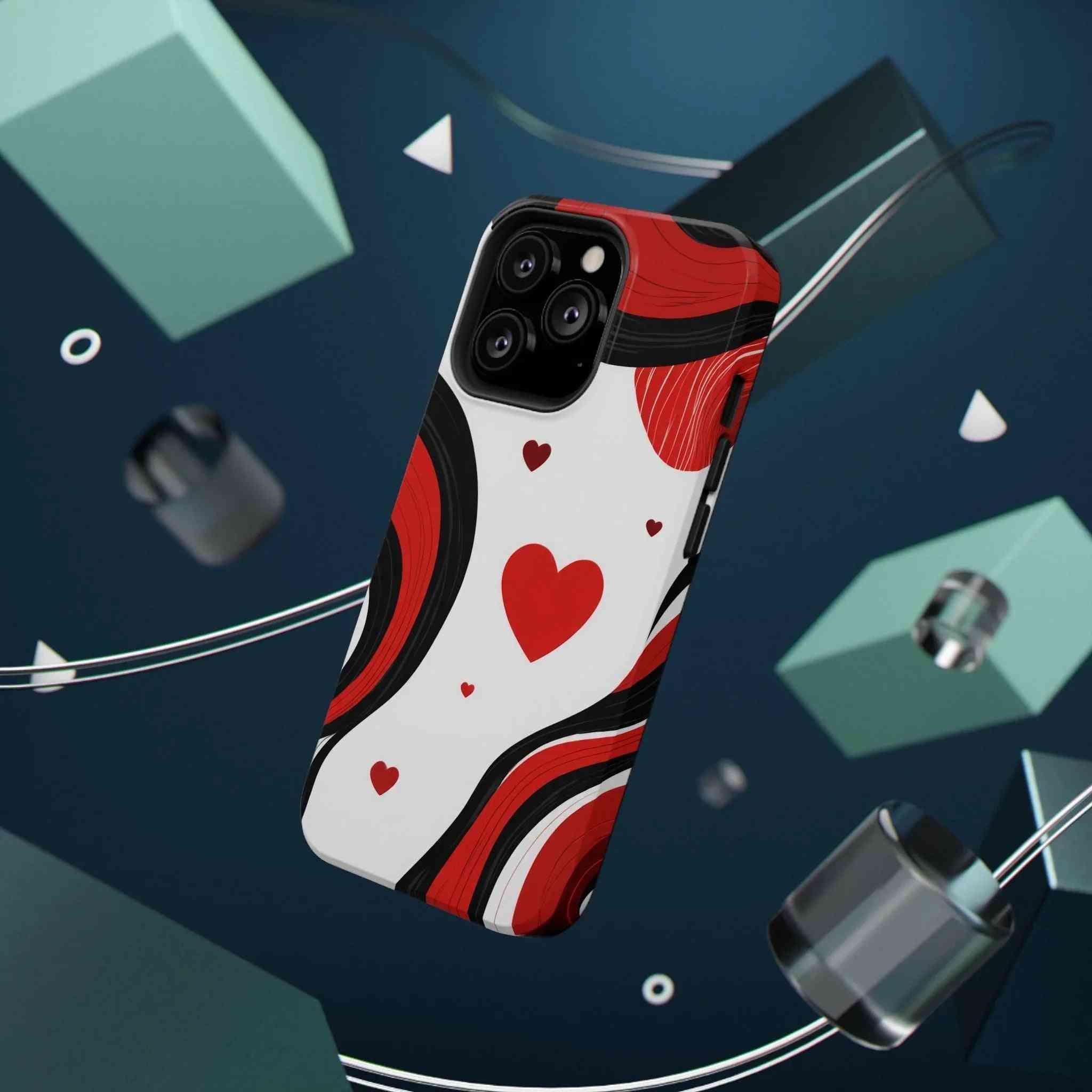 Red Romance Phone Case for iPhone 11-17 and Galaxy S21-S22 - KARARMDESIGN