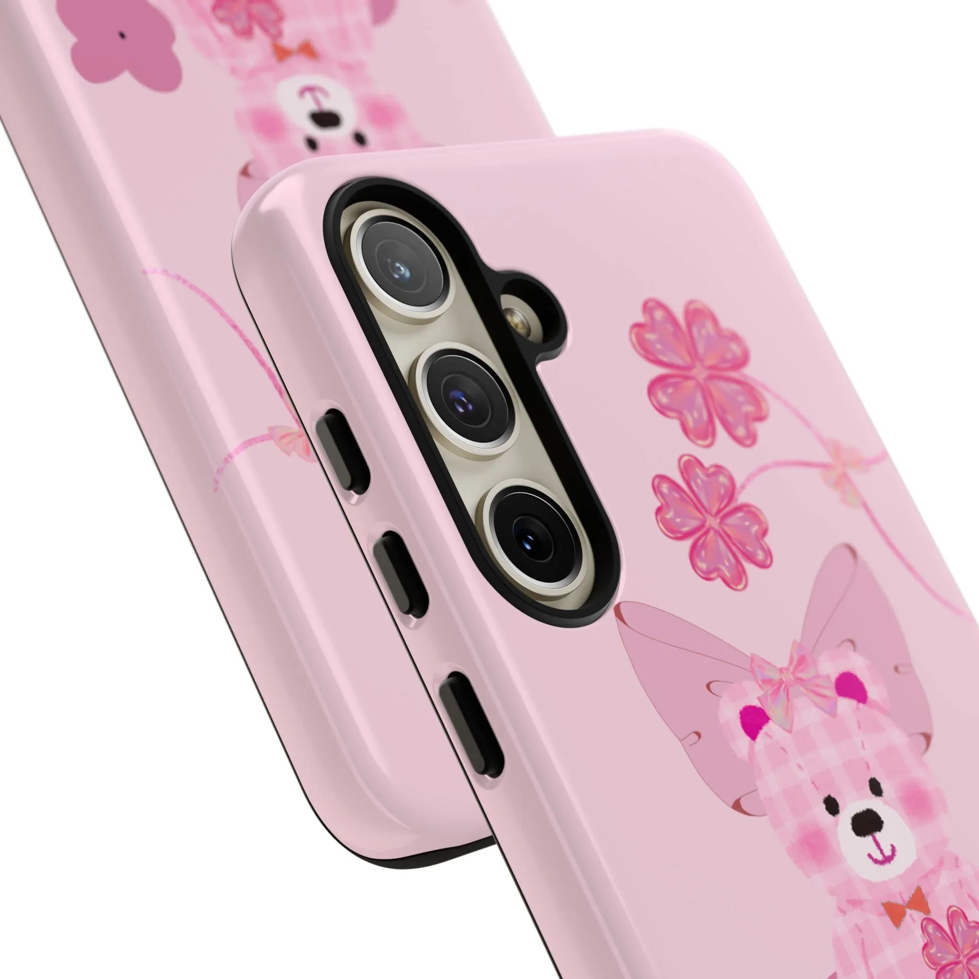 Pink Teddy Bear Phone Cases for iPhone, Pixel and Galaxy - KARARMDESIGN