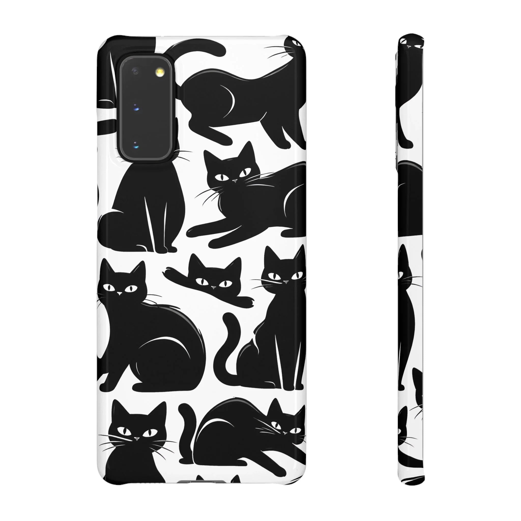 Black Cats Phone Case for iPhone 11-17 and Galaxy S20-S25 - KARARMDESIGN