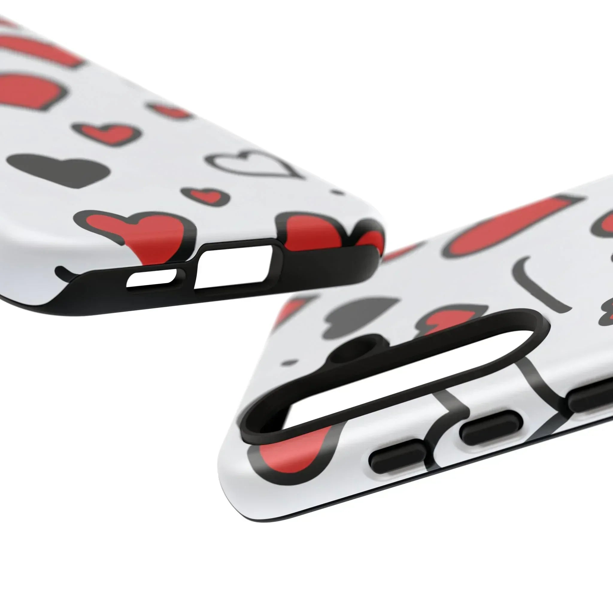 Scattered Hearts Phone Case for iPhone 11-17 and Galaxy S10-S25 - KARARMDESIGN