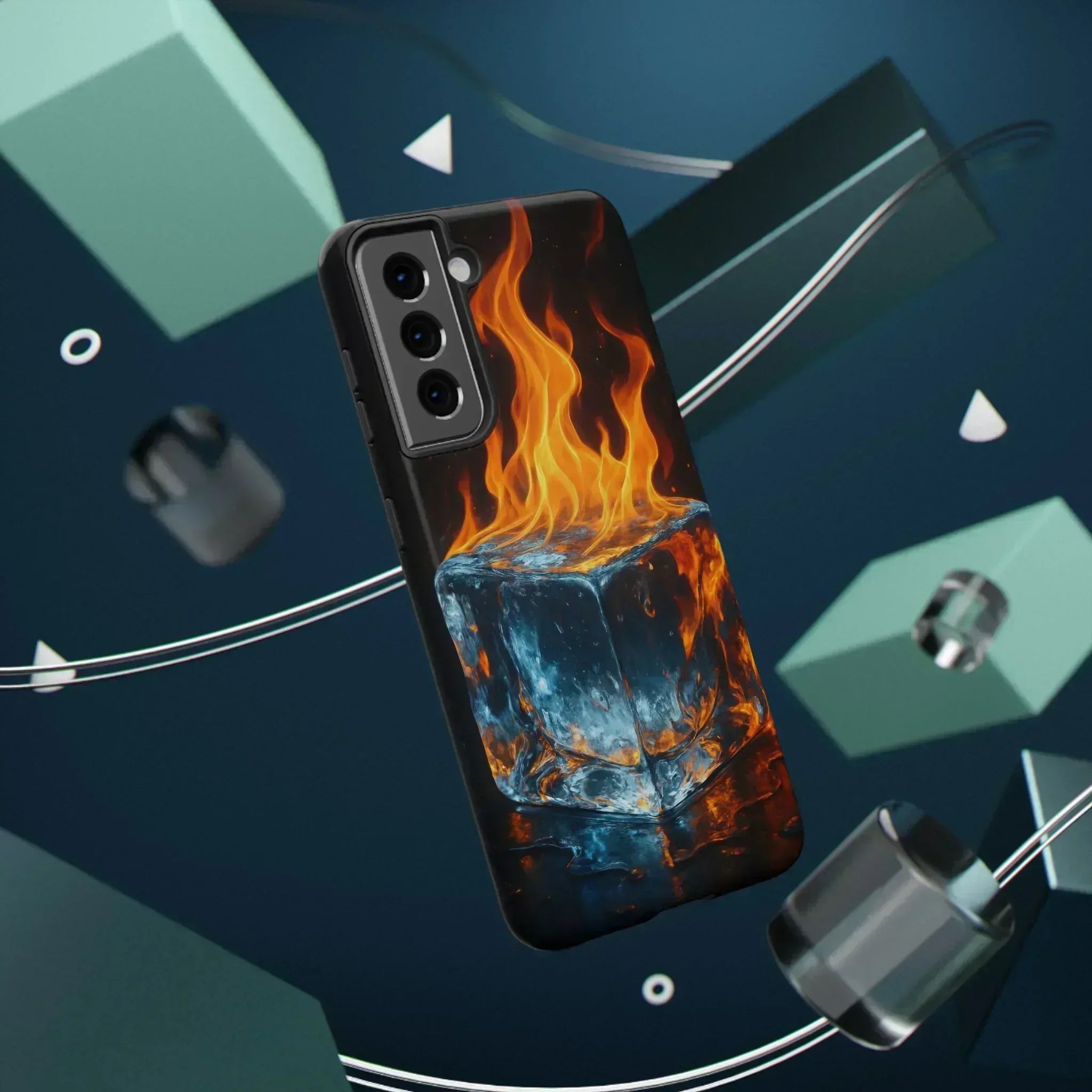 Flame Ice Phone Case for iPhone 12-16 and Galaxy S21-S22 - KARARMDESIGN