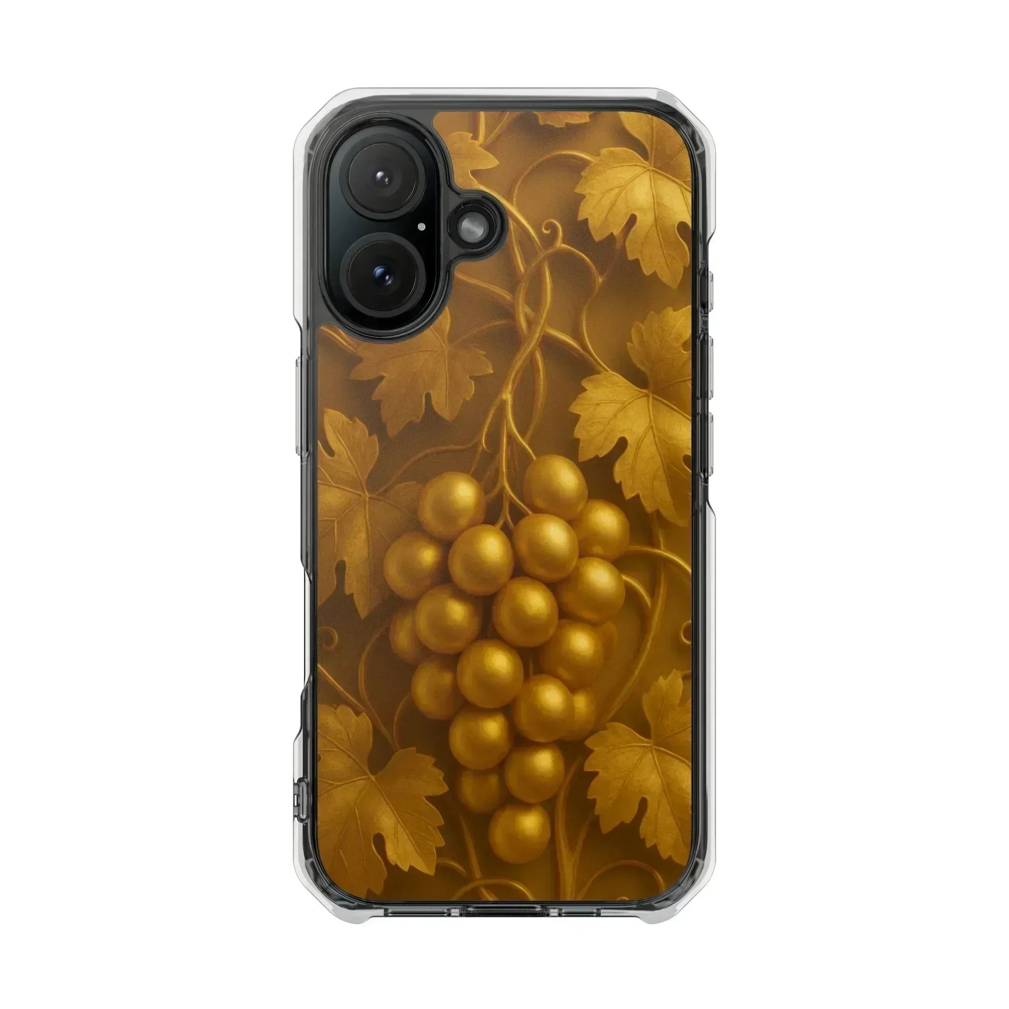 Golden Grapes Phone Case for iPhone 14–16 - KARARMDESIGN