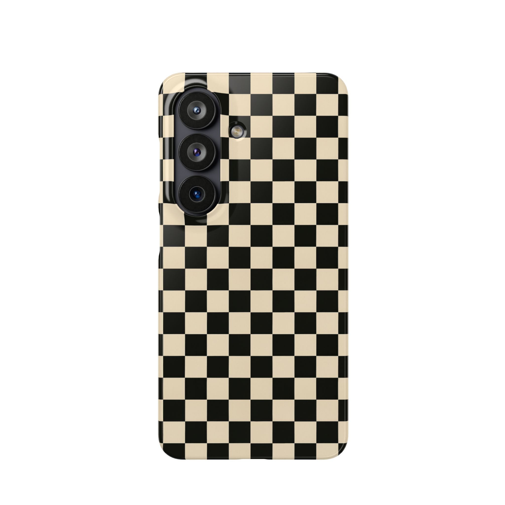 Stylish Matte Checker Phone Case for iPhone 11-17 & Galaxy S20-S26