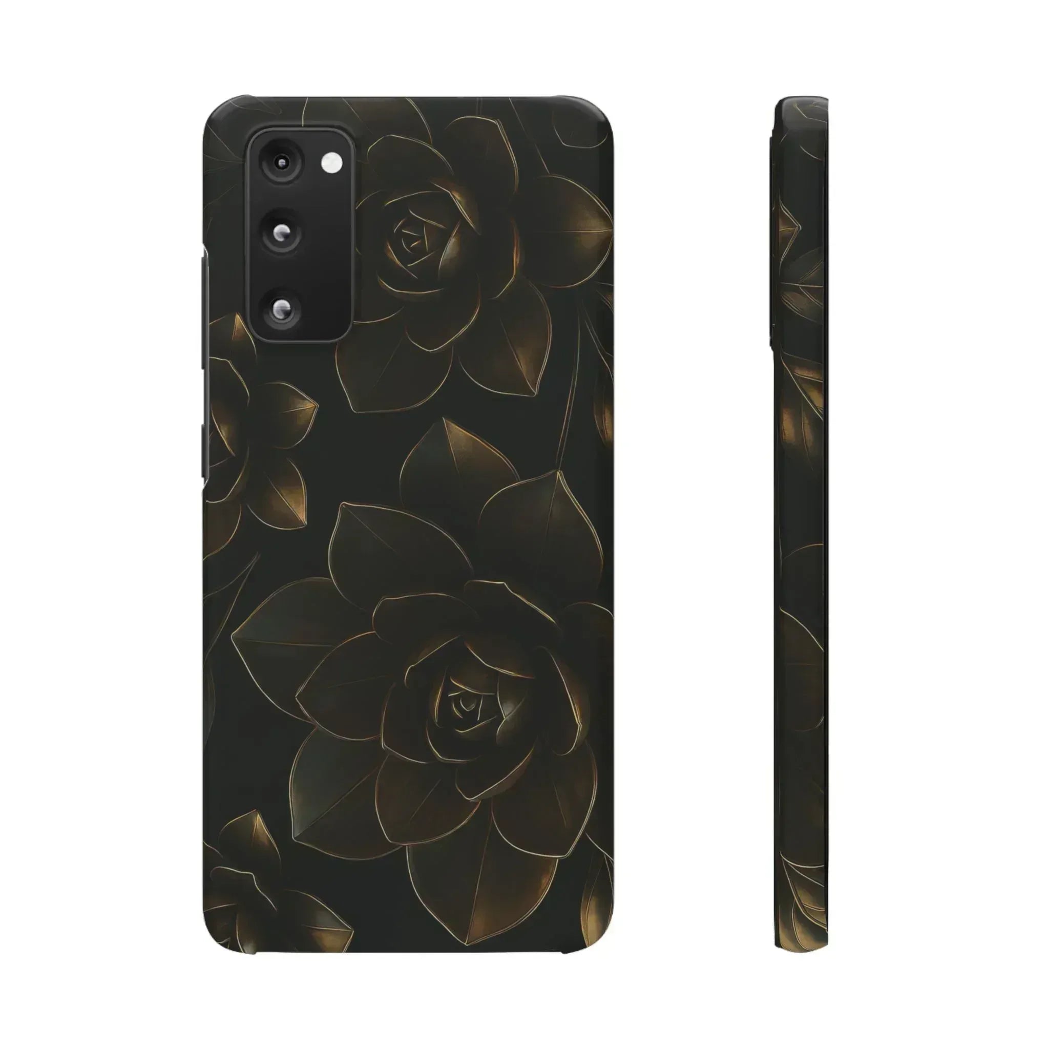 Metal Flower Phone Case for iPhone 8-16 and Galaxy S20-S24 - KARARMDESIGN