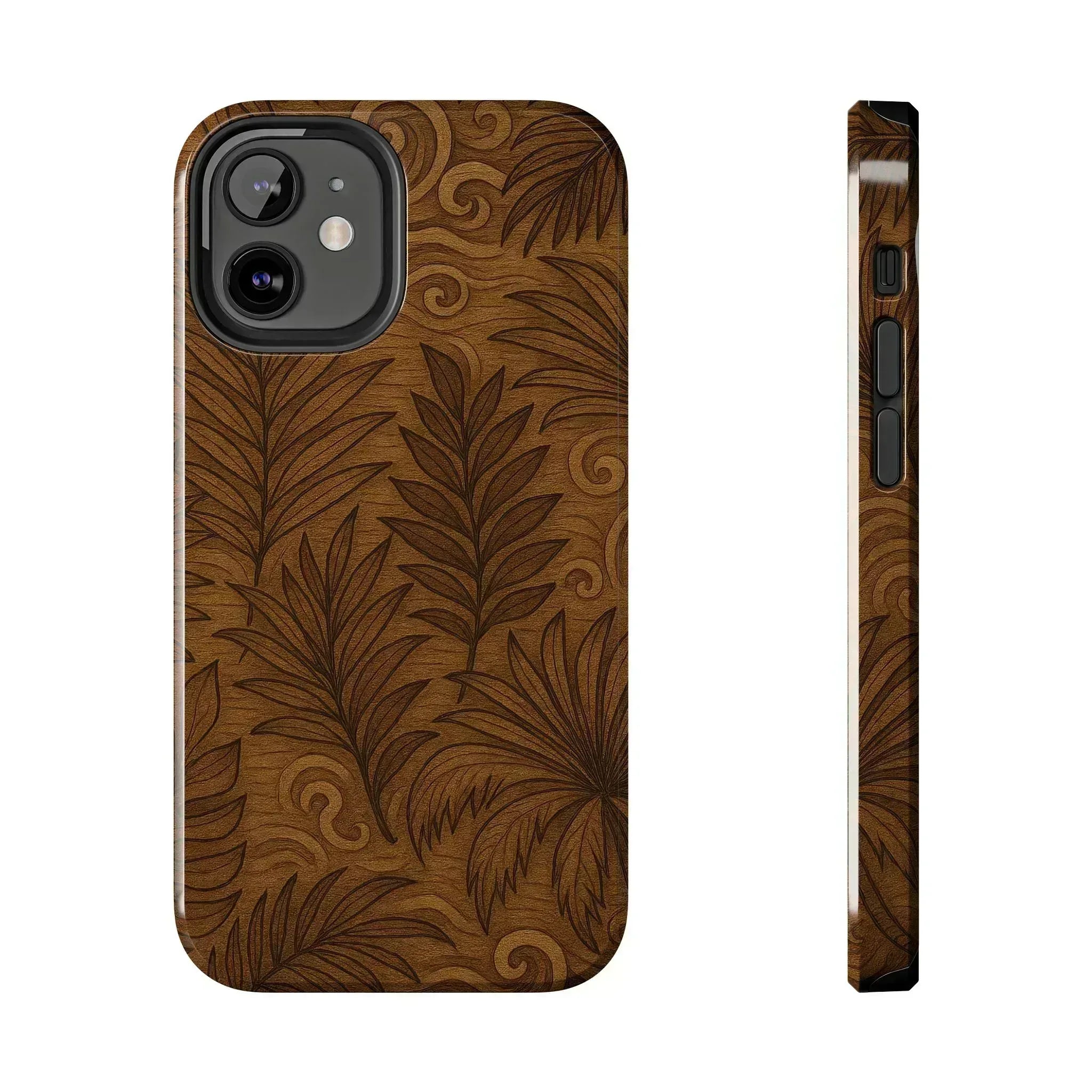 Wood Leaf Armor Phone Case for iPhone and Galaxy - KARARMDESIGN