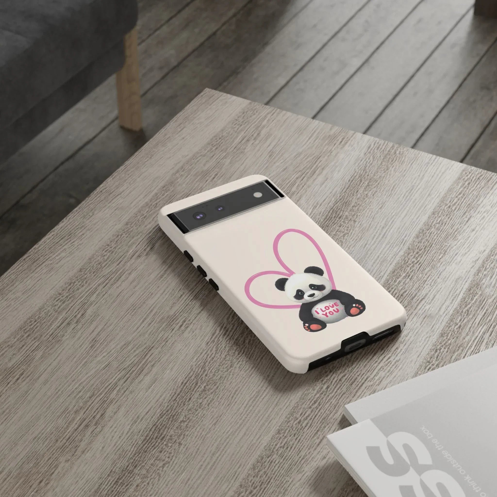 Cute Panda Heart Love Phone Case for Google Pixel up to 9 - KARARMDESIGN