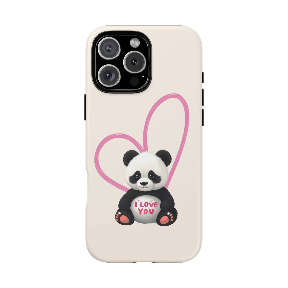 Cute Panda Heart Love Phone Case for iPhone 8-16 - KARARMDESIGN