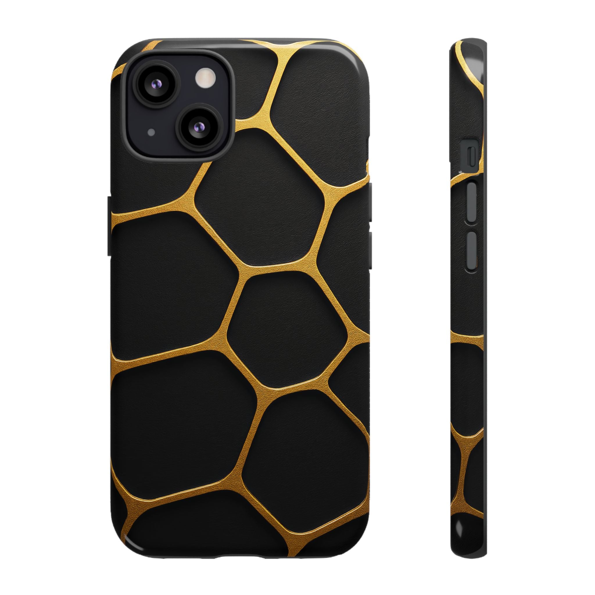Golden Cellscape Tough Phone Case – Black & Gold