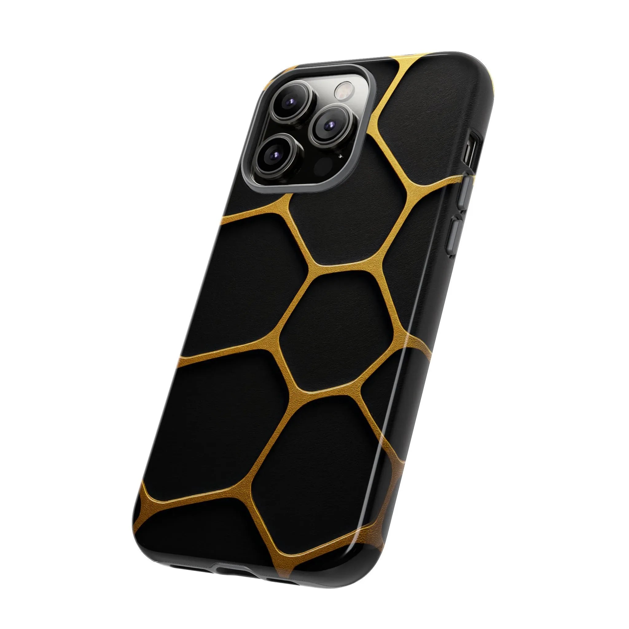 Golden Cellscape Phone Case for iPhone 8-17 and Galaxy S20-S25 - KARARMDESIGN
