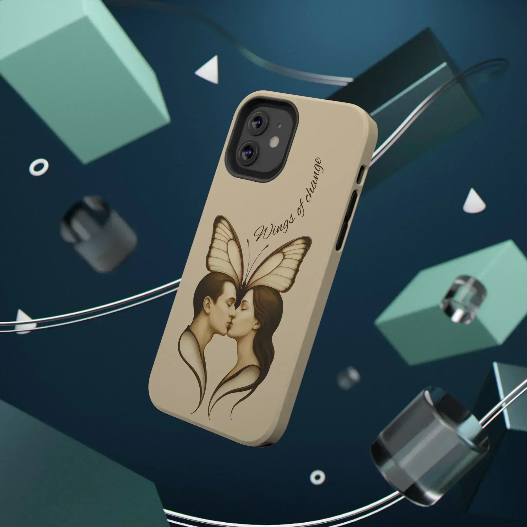 Romantic Butterfly Couple Phone Case for iPhone 12-16 and Galaxy S21-S22 - KARARMDESIGN
