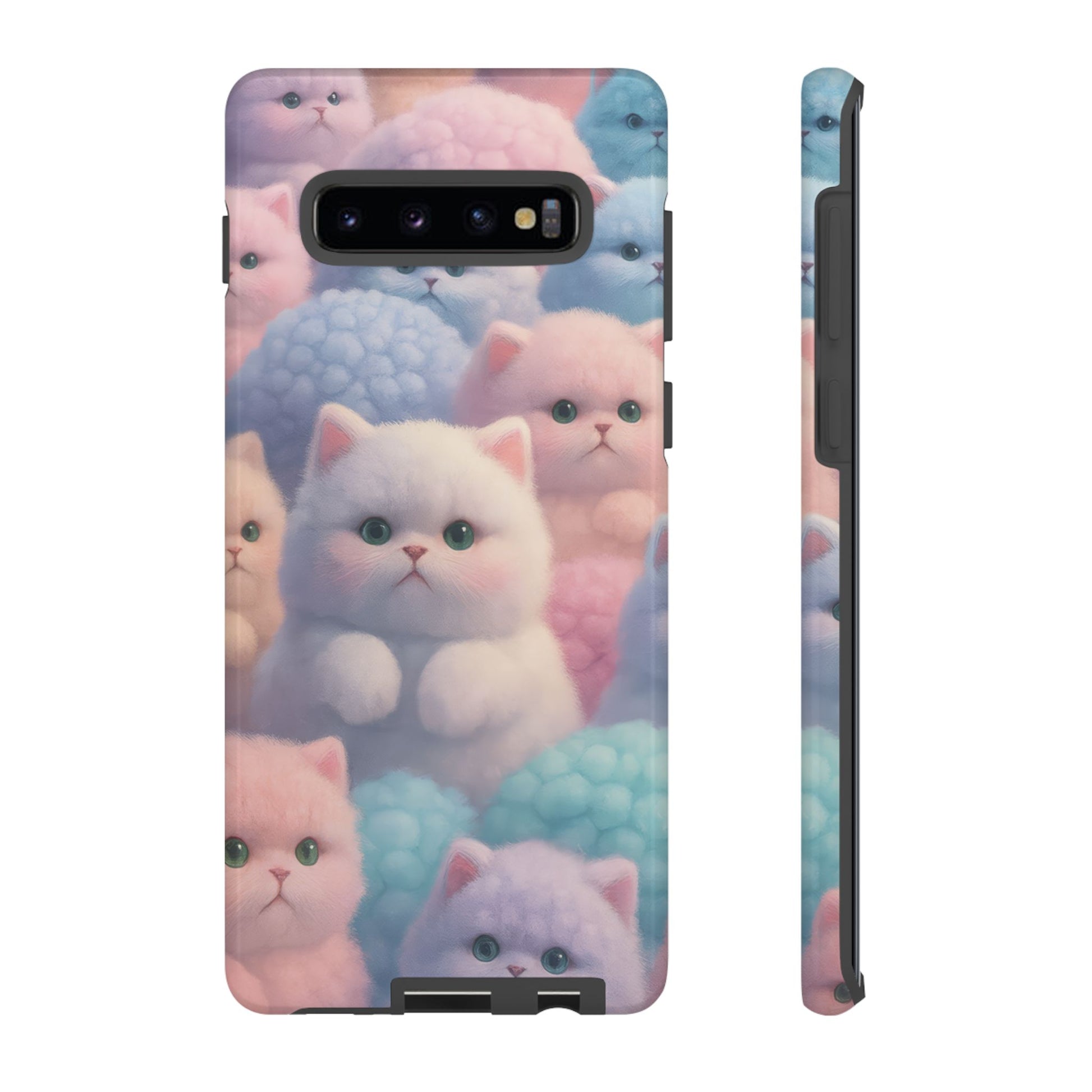 Pastel Kitten Phone Case for iPhone 8-17 and Samsung Galaxy S10-S25 Models - KARARMDESIGN