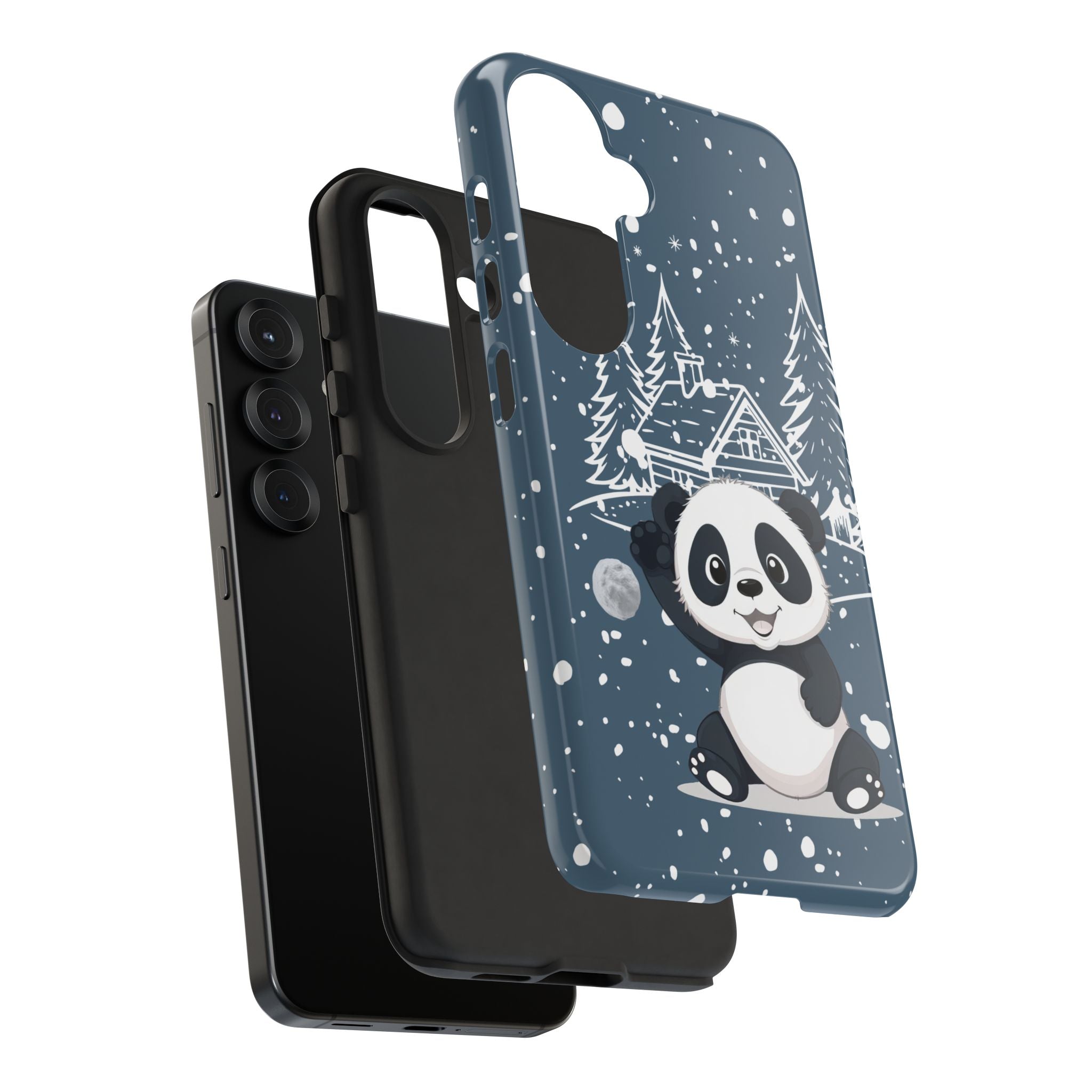 Cute Panda Phone Case for Samsung Galaxy S20–S26 & Google Pixel 6–9