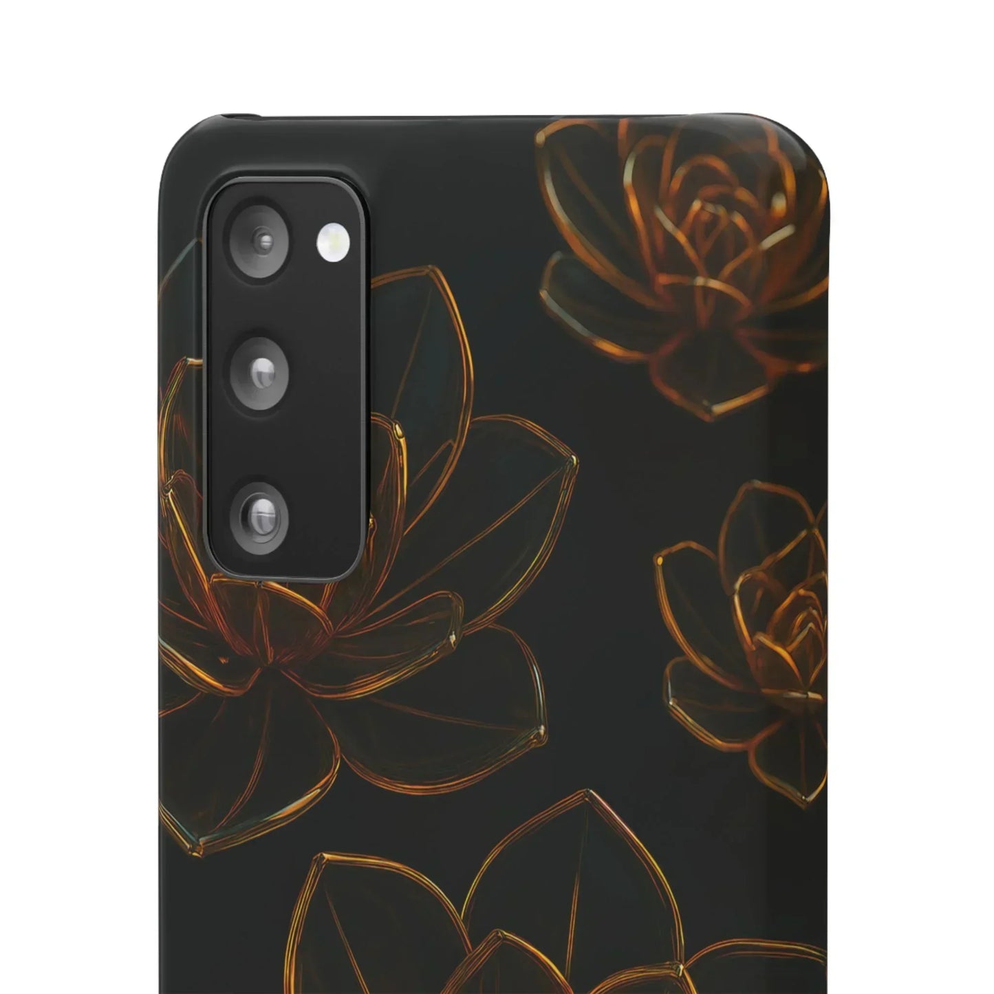Glass Flower Phone Case for iPhone 7-16 and Galaxy S10-S24 Models