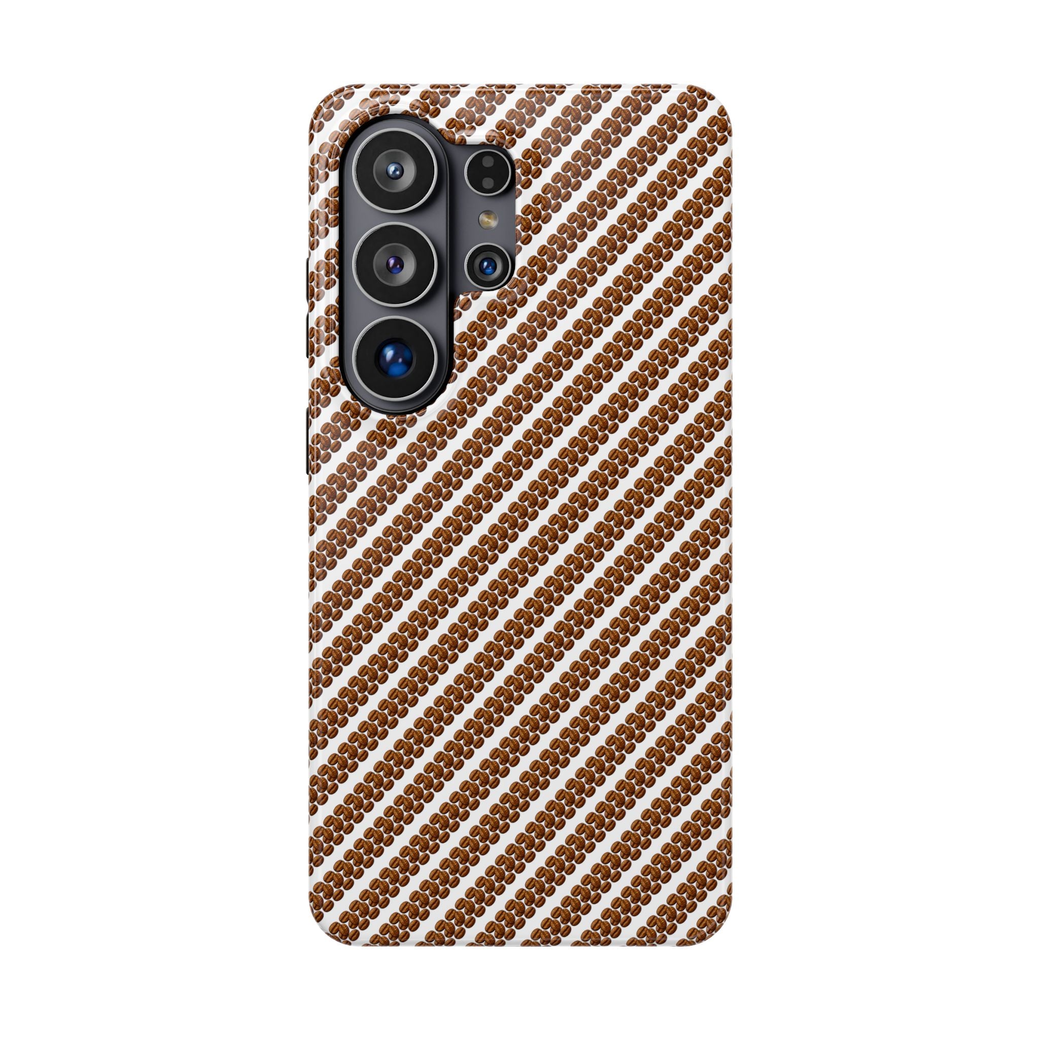 Coffee Pattern Phone Case for iPhone 11–17 & Samsung Galaxy S22–S26