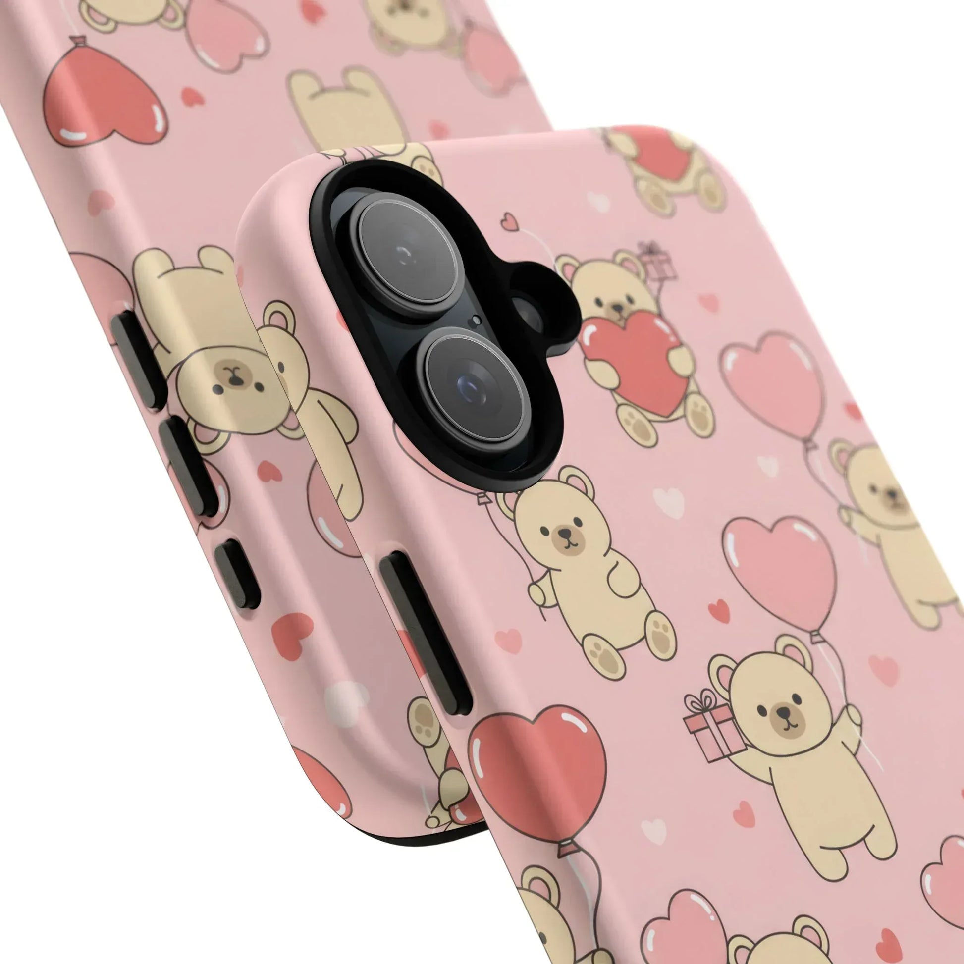 Teddy's Valentine Parade Phone Case for iPhone 11-17 and Galaxy S21-S25 - KARARMDESIGN