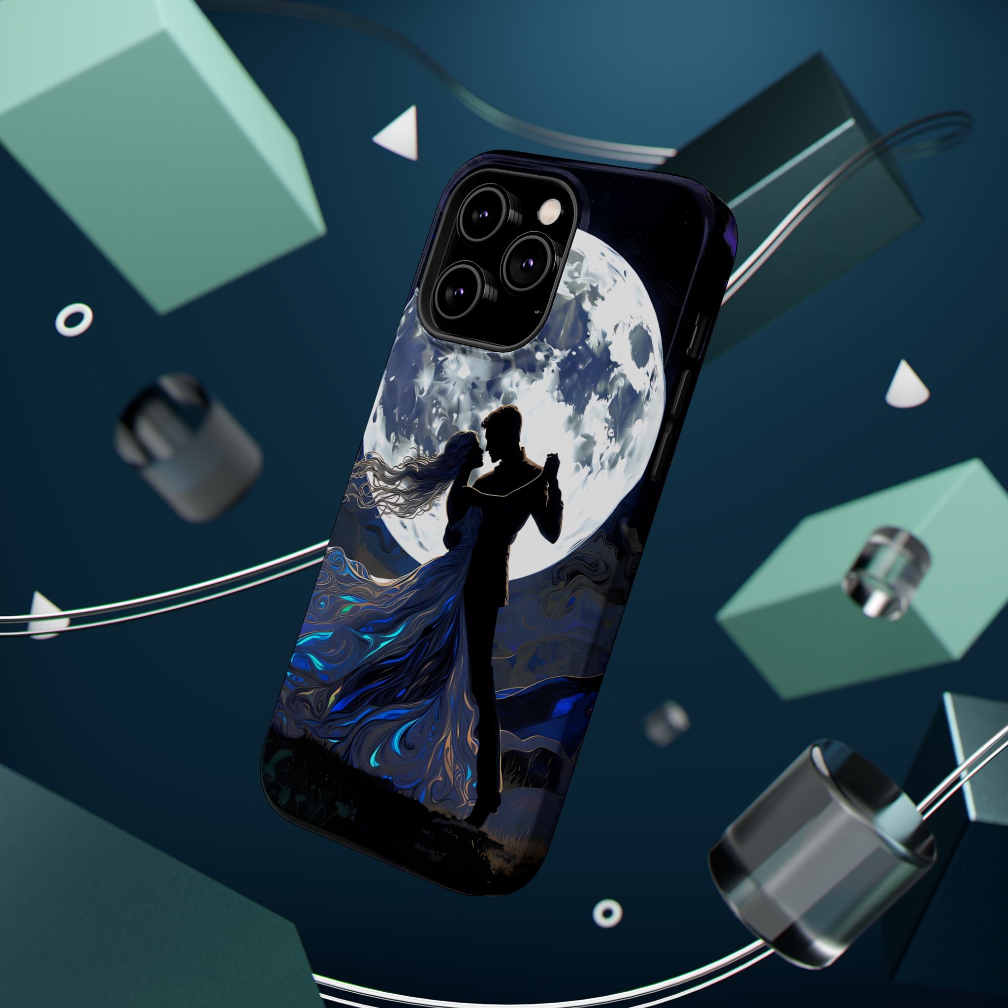 Romantic Moonlight Dance Magnetic Phone Case – iPhone 15–17 & Samsung Galaxy S26