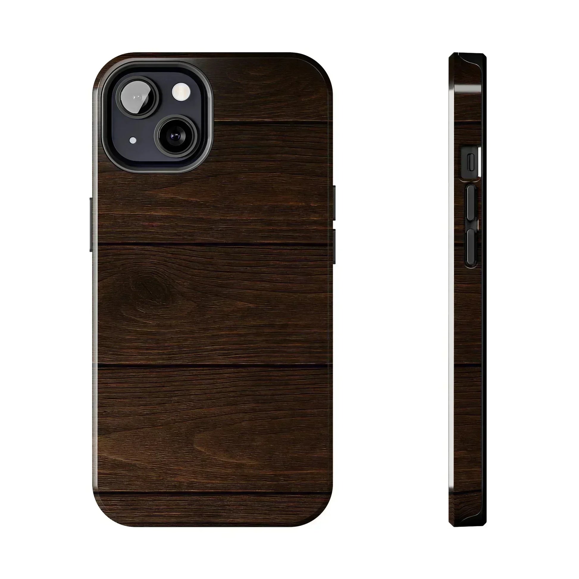 Dark Wood Grain Phone Case for iPhone and Galaxy - KARARMDESIGN