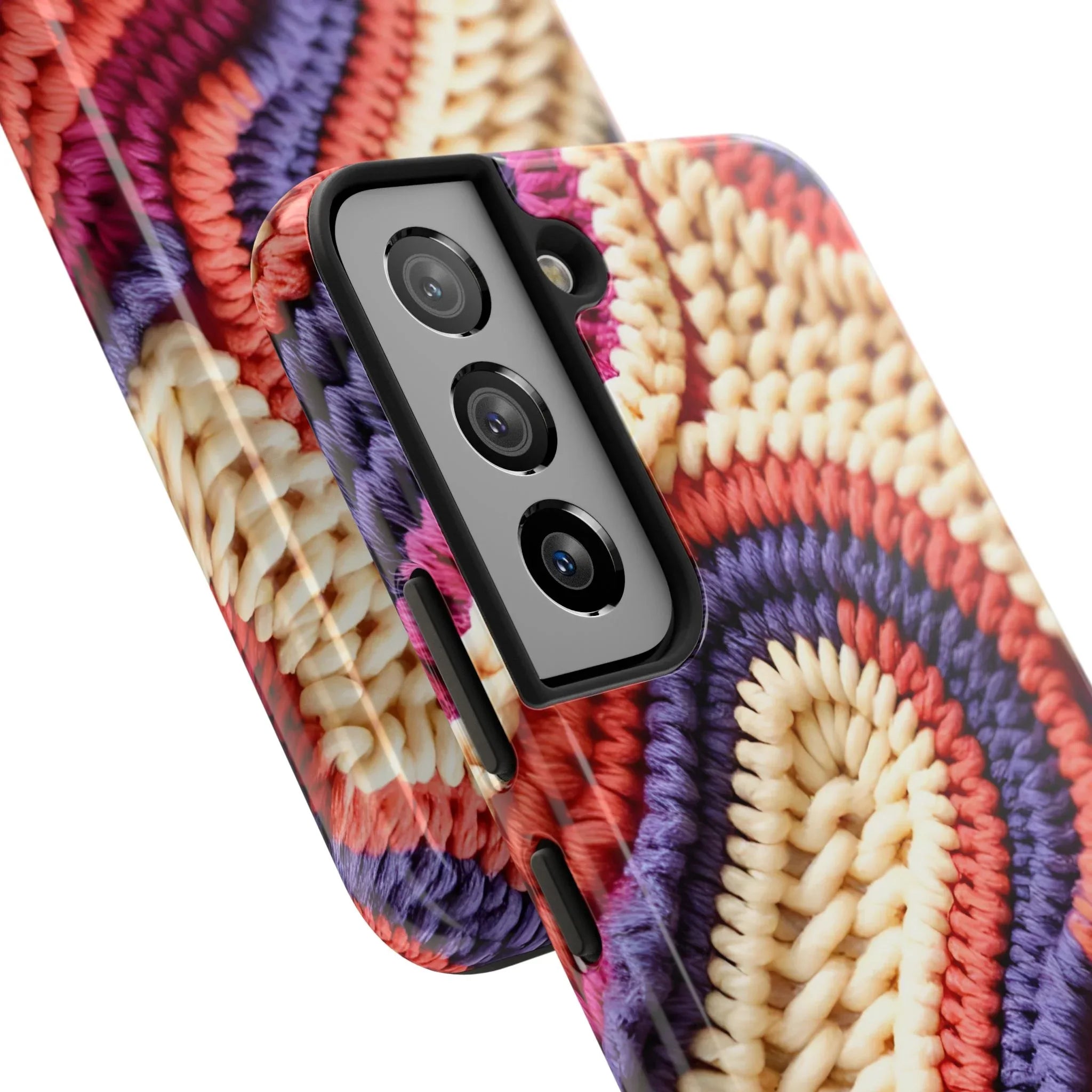 Handwoven Textile Art Phone Case for iPhone 11-17 and Galaxy S21-S25 - KARARMDESIGN