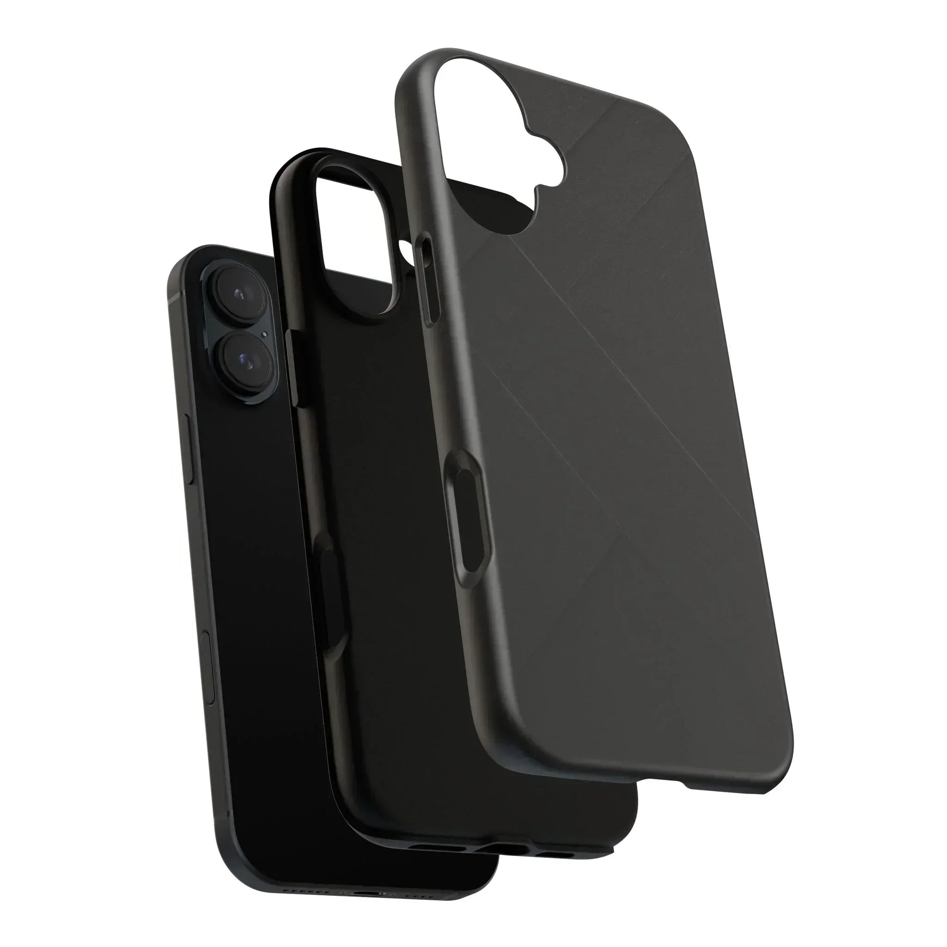 Matte Black Diagonal Line Phone Case for iPhone 8-16 and Galaxy S10-S25 Models - KarArmDesign