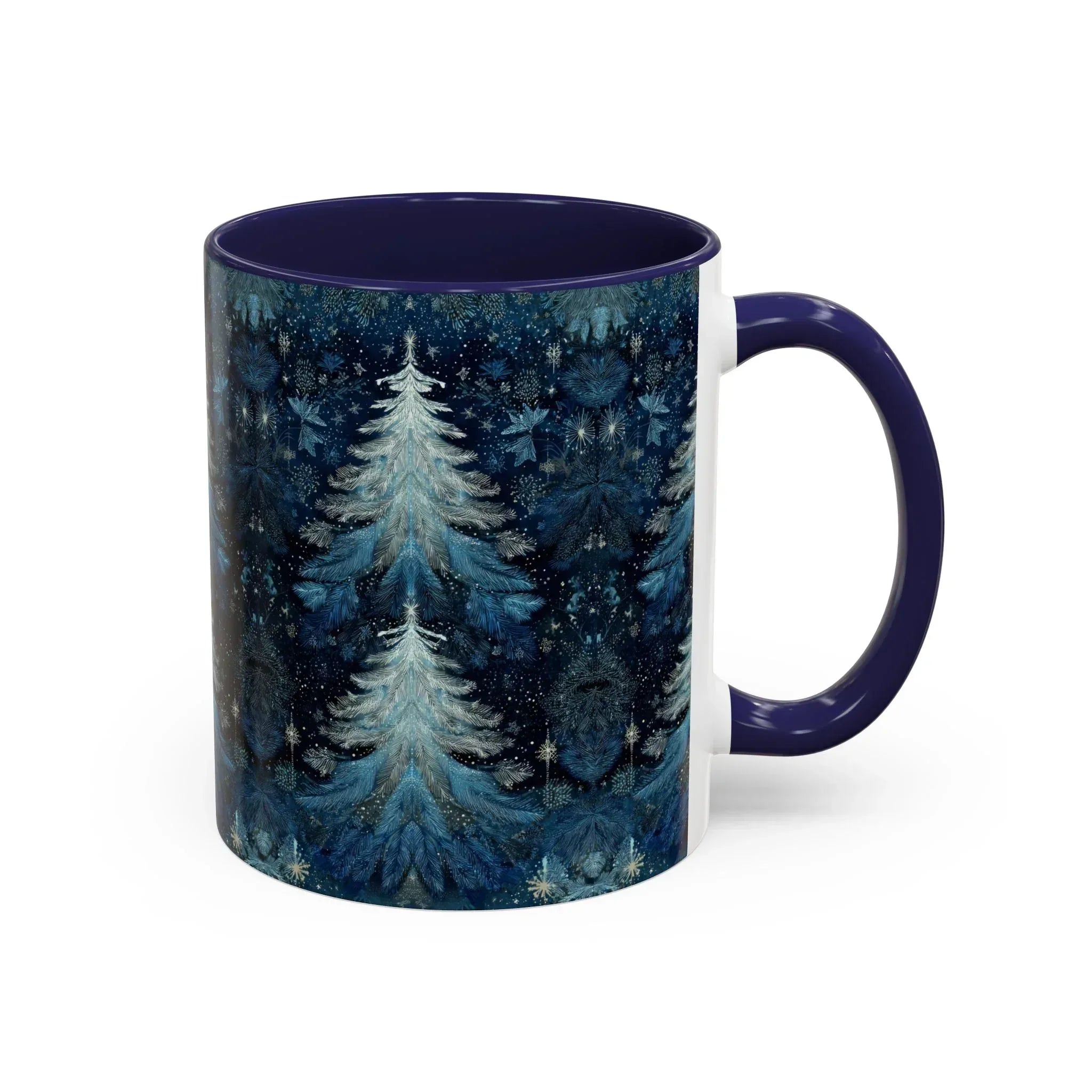 Blue Christmas Tree Accent Coffee Mug - KARARMDESIGN