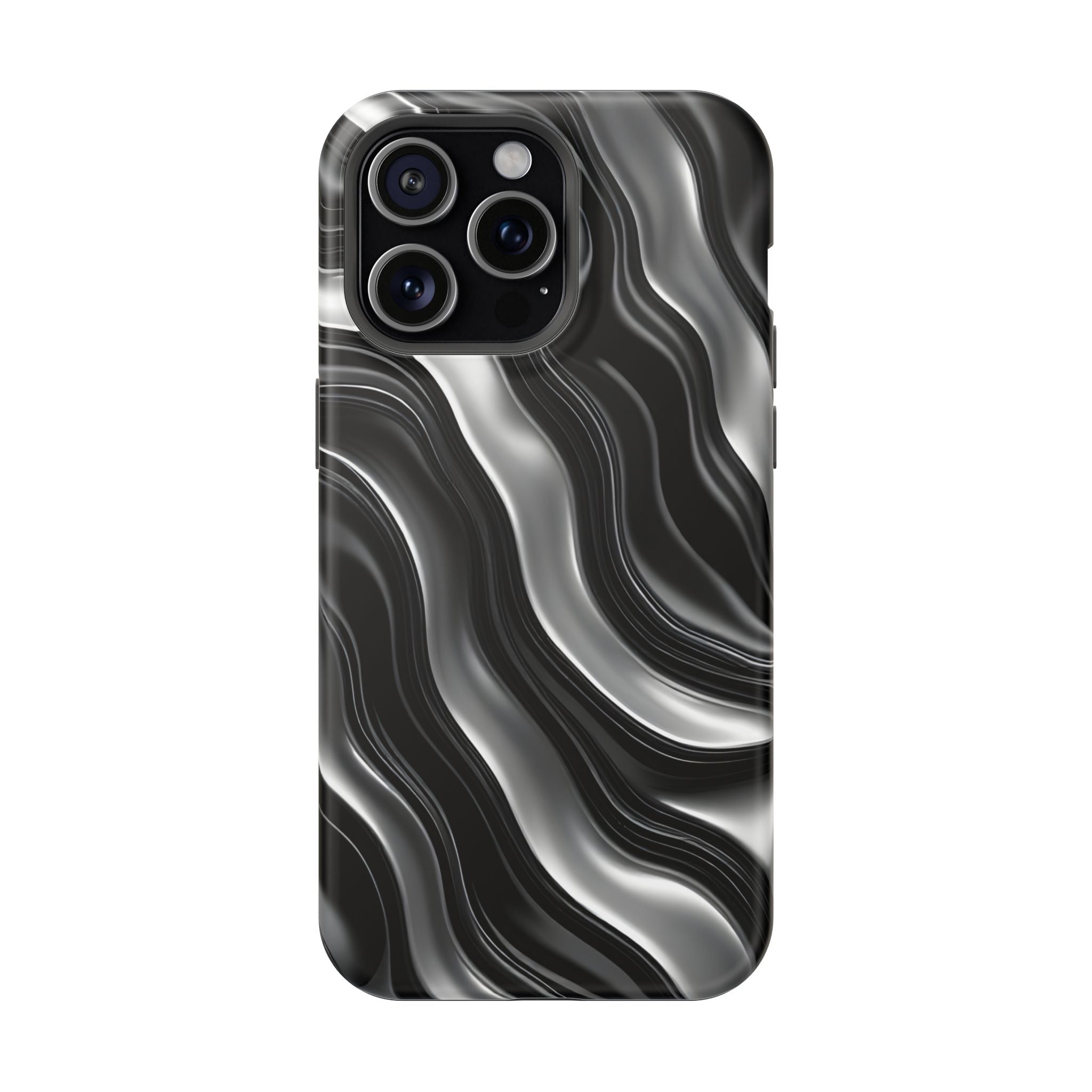 Wavy Illusion Marble Phone Case for iPhone 13-17