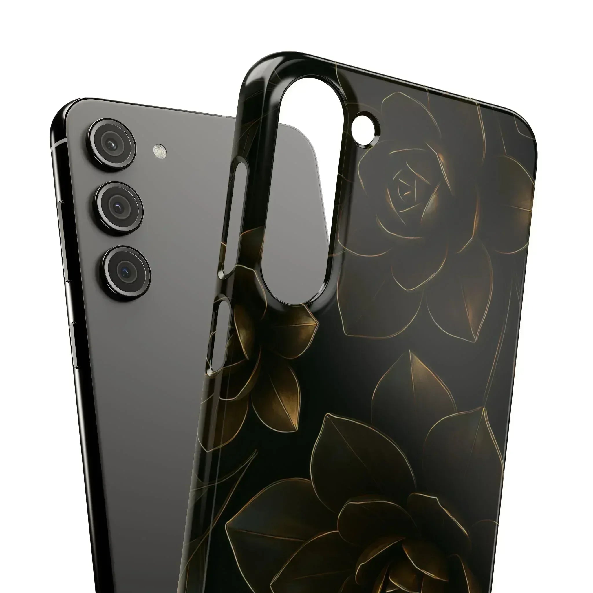Metal Flower Phone Case for iPhone 8-16 and Galaxy S20-S24 - KARARMDESIGN
