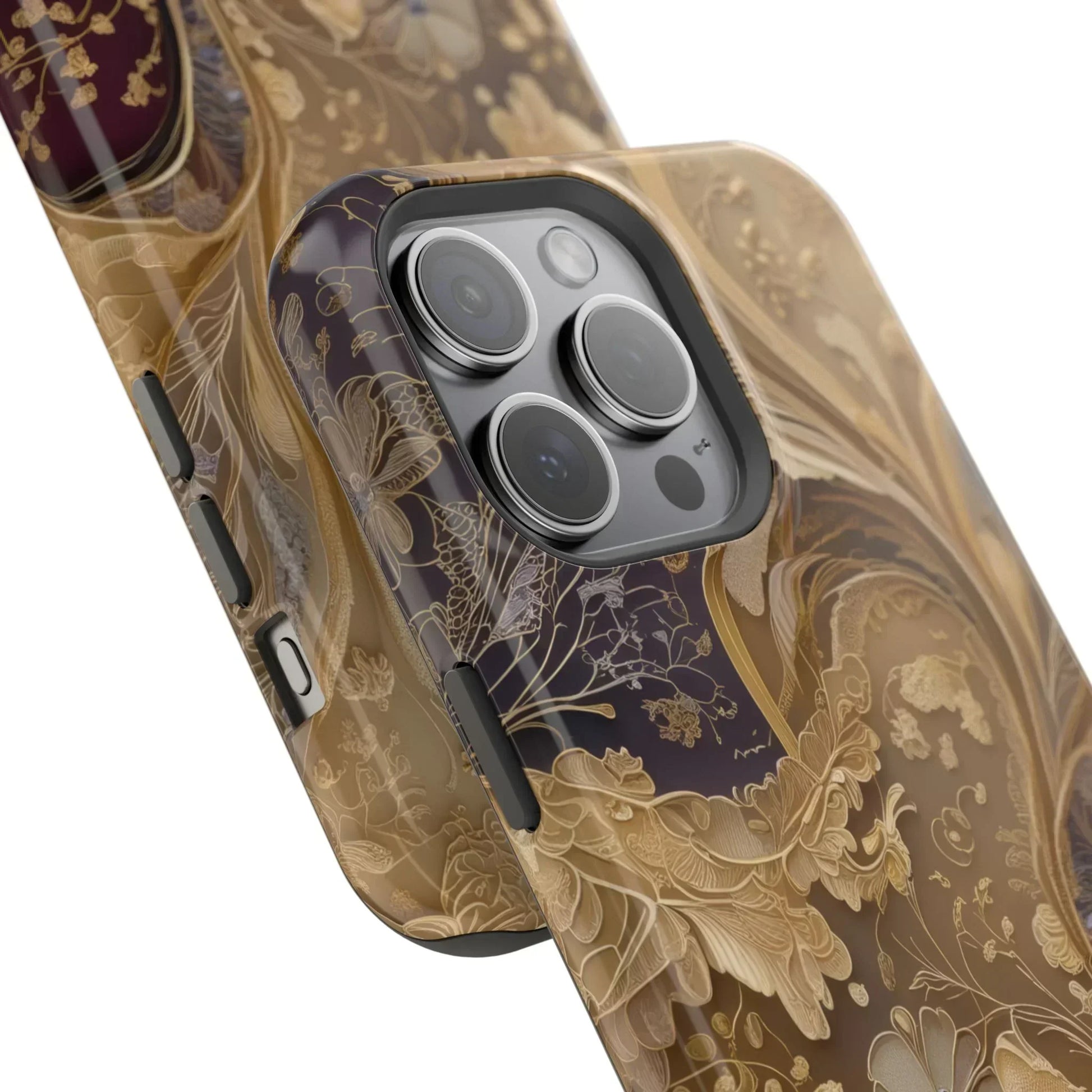 Botanical Luxury Design Impact-Resistant Phone Case for iPhone 12-16 and Galaxy S21-S22 Models - KarArmDesign