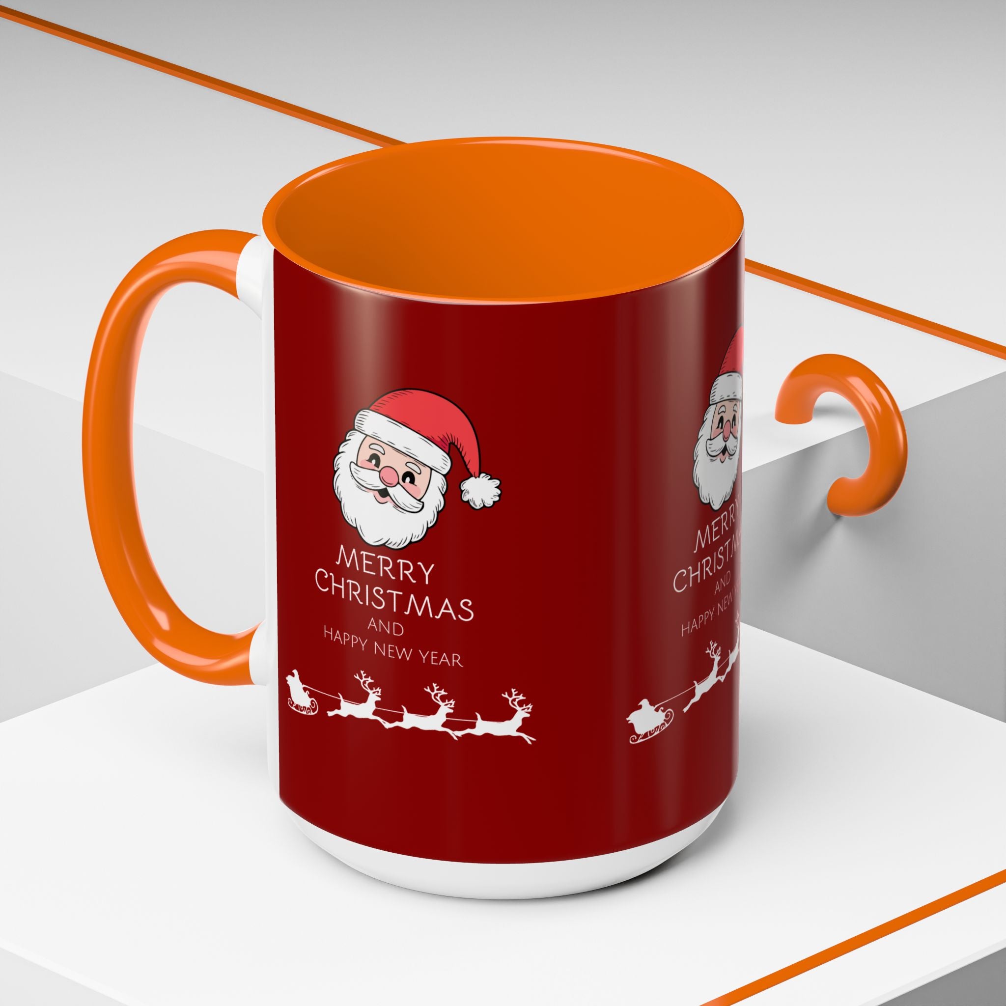 Season’s Smile – Christmas and New Year Accent Coffee Mug (11, 15oz)