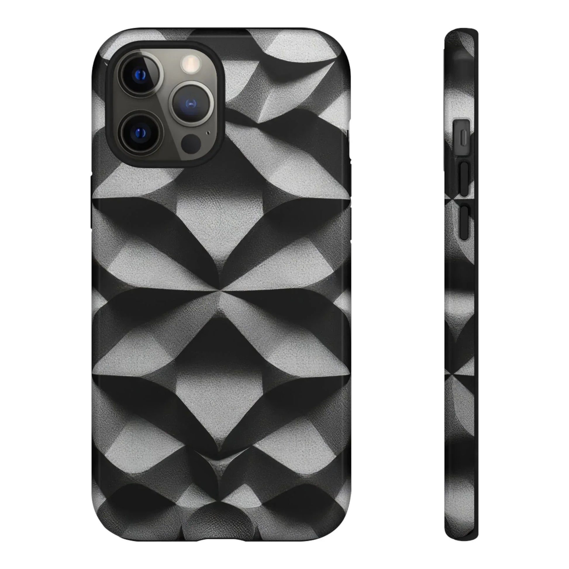 3D Geometric Phone Case for iPhone 8–17 - KARARMDESIGN
