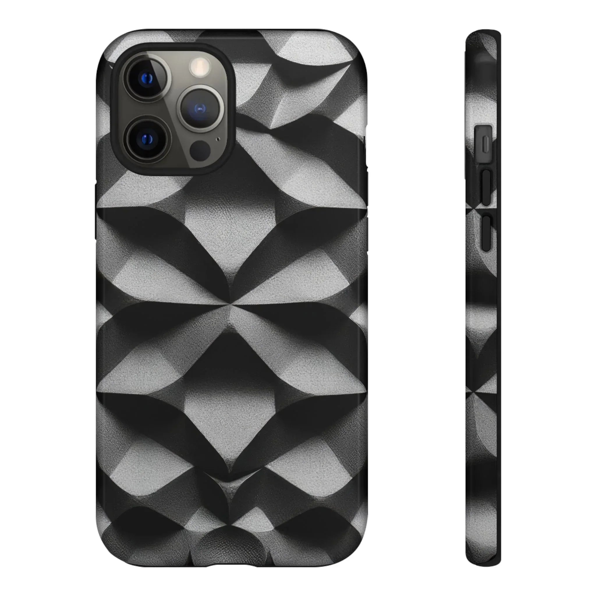 3D Geometric Phone Case for iPhone 8–17 - KARARMDESIGN