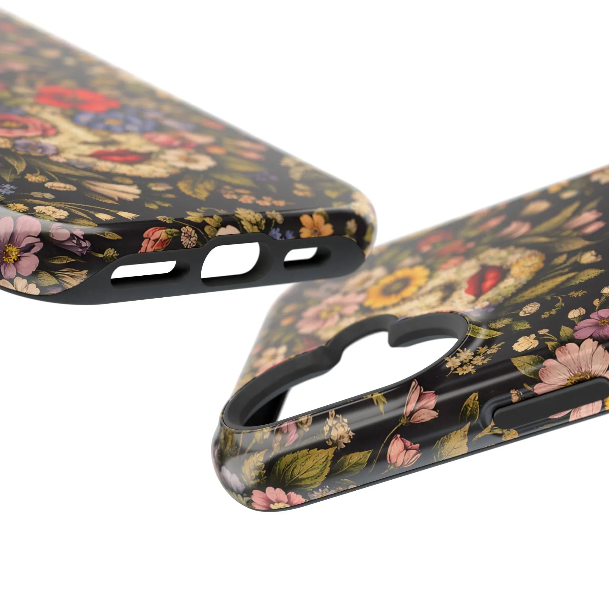Vintage Flower Face Phone Case for iPhone 13-17 - KARARMDESIGN