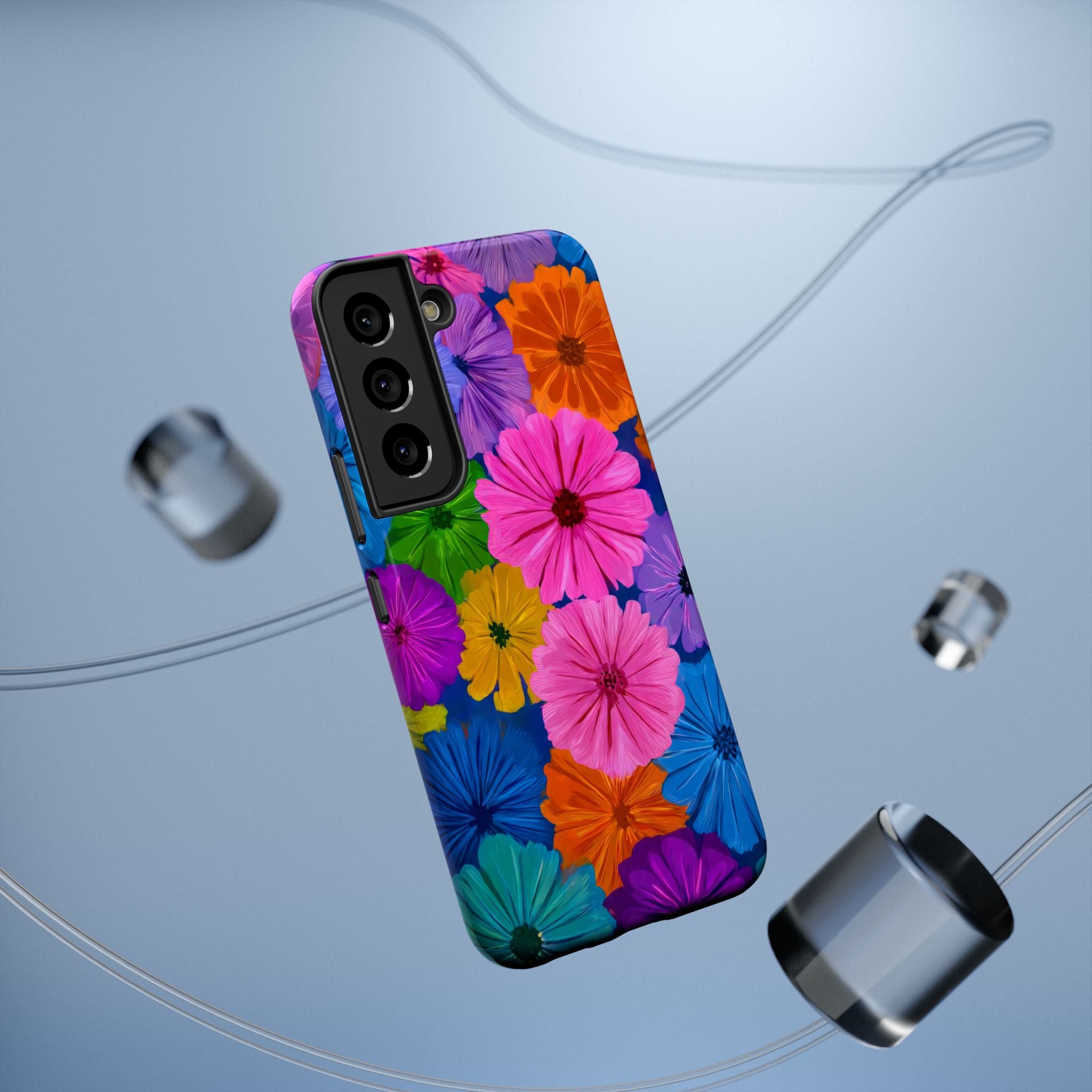 Bloom Pattern Phone Case for iPhone 11-17 and Galaxy S21-S22 Models - KARARMDESIGN