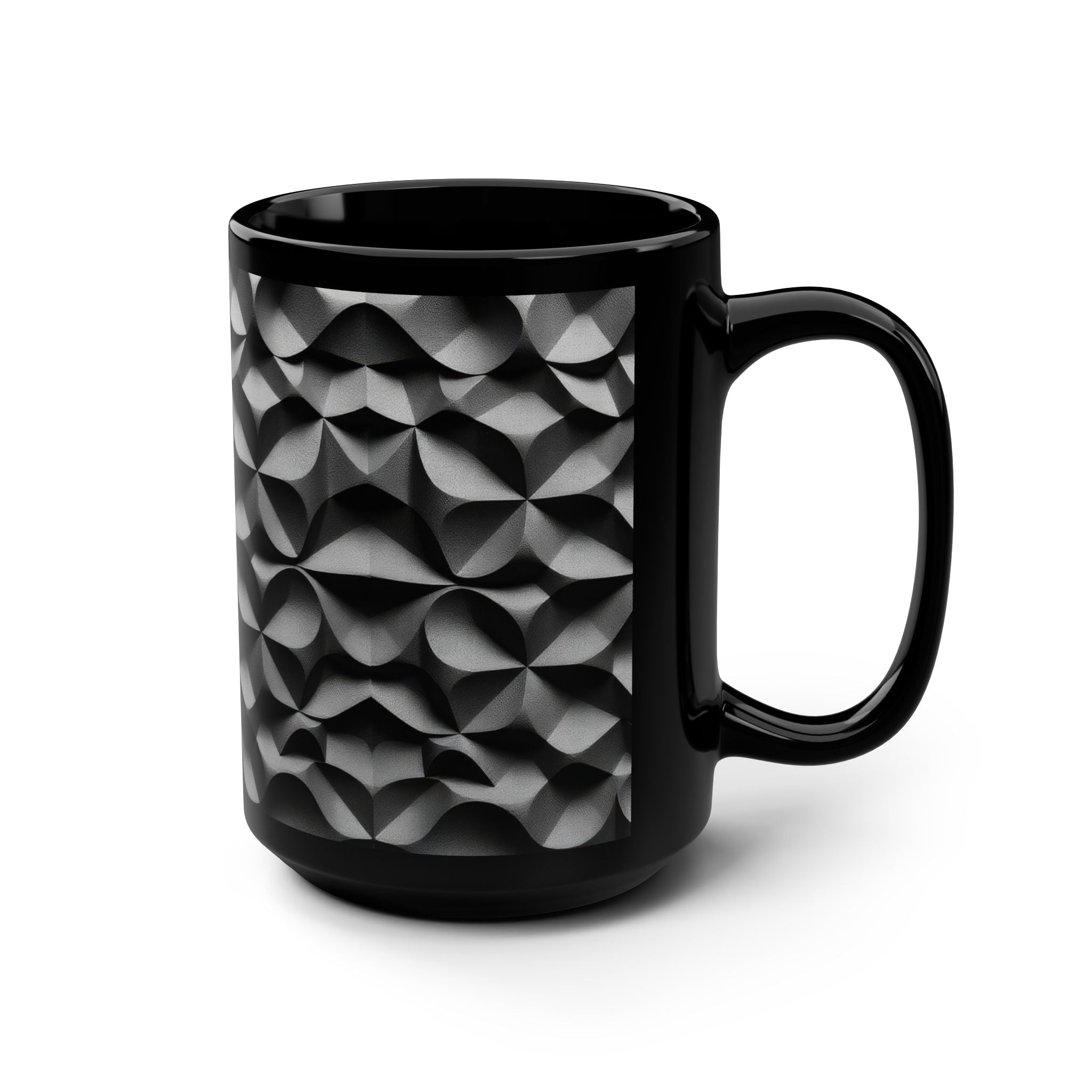 "KARARMDESIGN Signature Style" – Uniquely Textured Black Mug